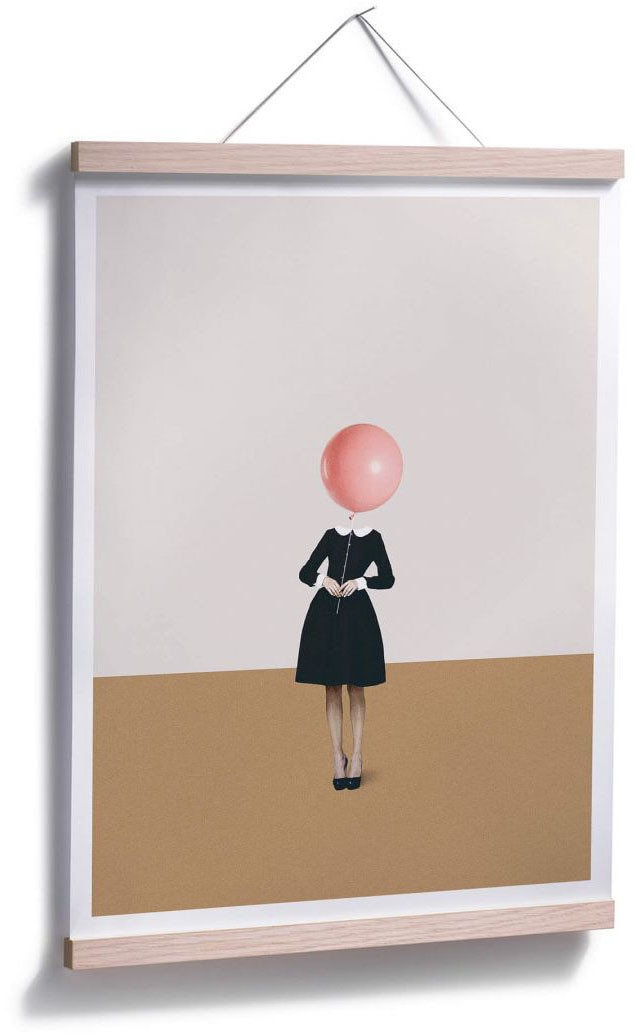 Wall-Art Poster »Léon Rosa Luftballon Mädchen«, Luftballon, (1 St.), Poster,  Wandbild, Bild, Wandposter bestellen | BAUR