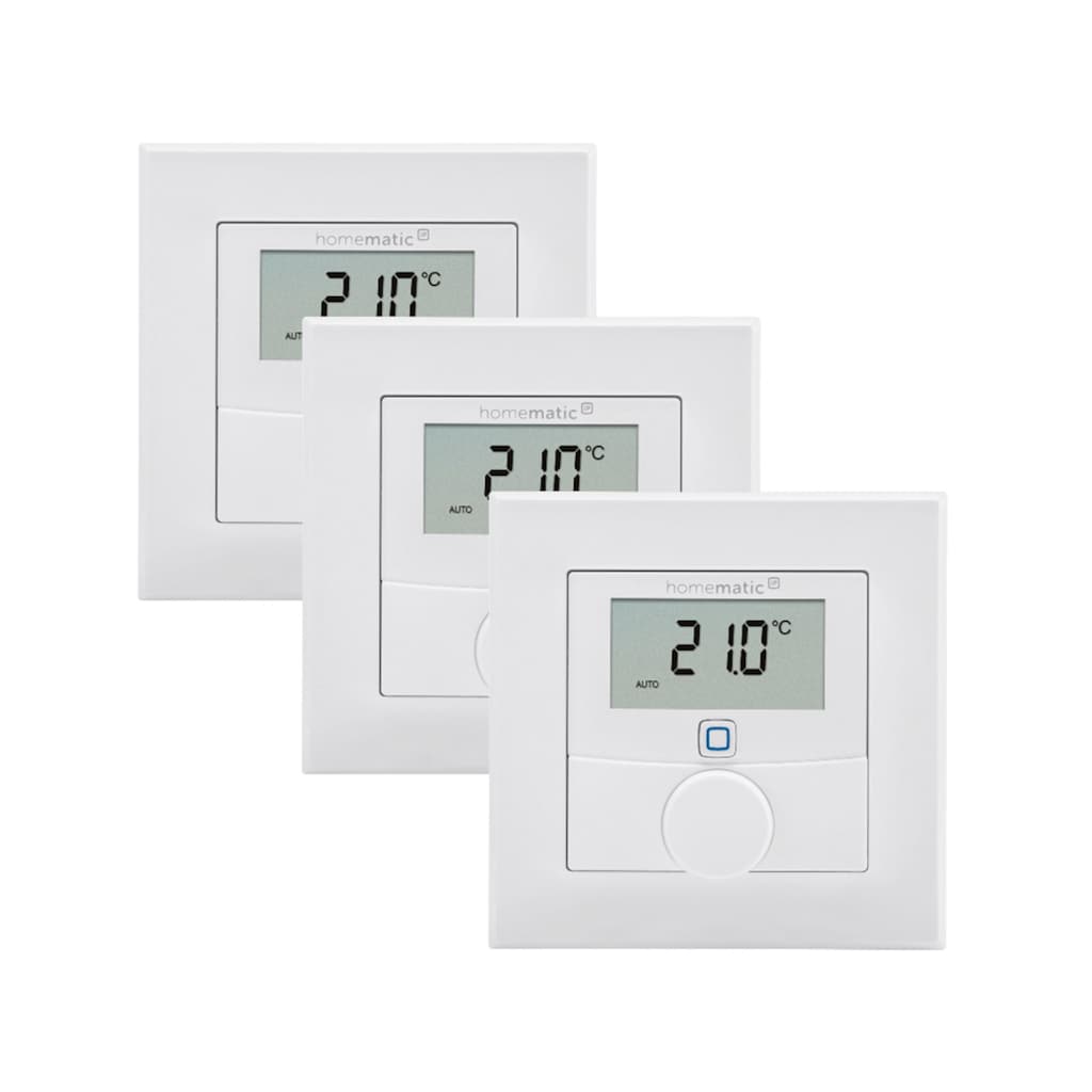 Homematic IP Smart-Home-Steuerelement »Wandthermostat mit Luftfeuchtigkeitssensor 3er Set«