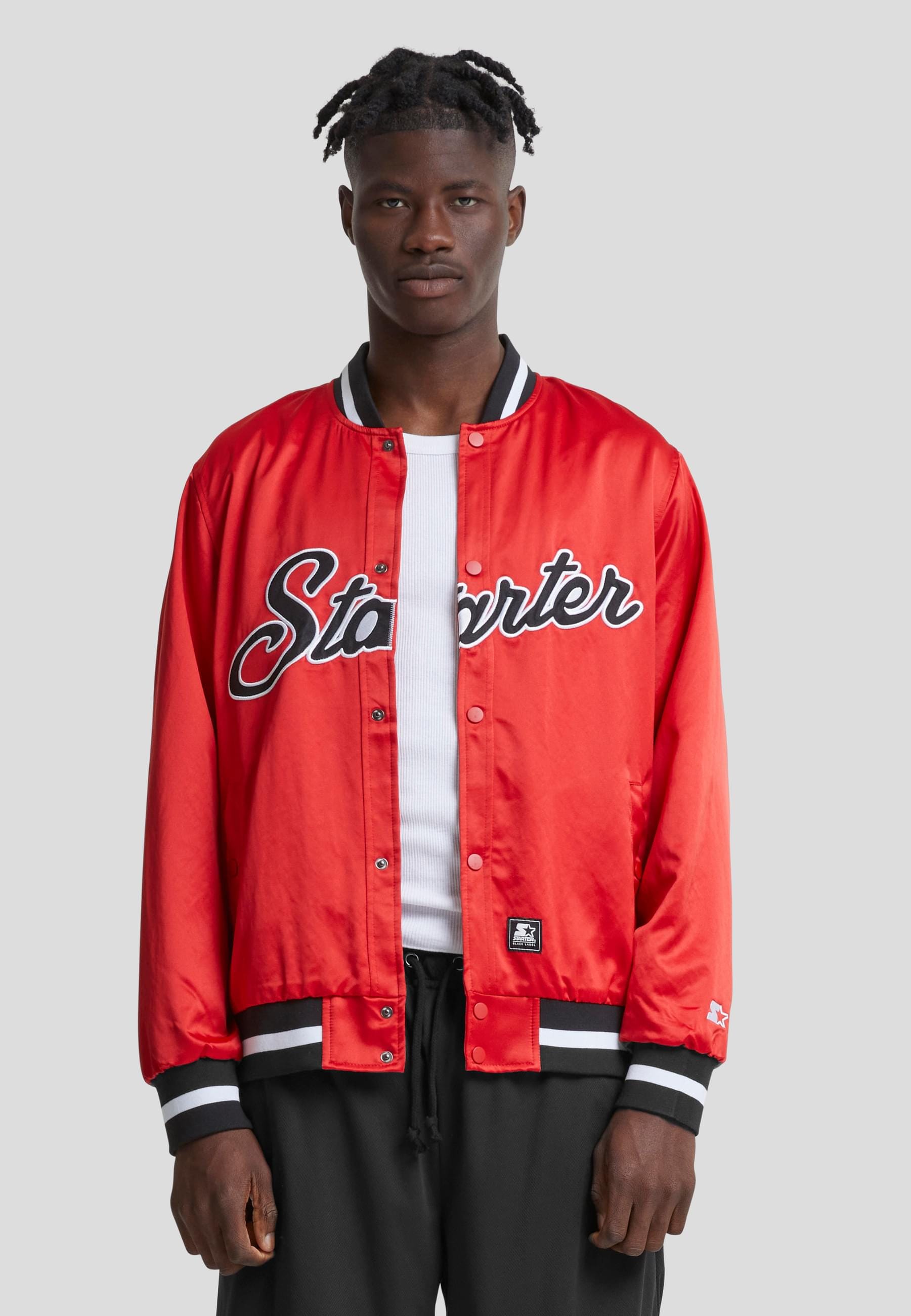 Starter Black Label Collegejacke »Starter Black Label Herren Starter Satin College Jacket«, (1 St.), ohne Kapuze