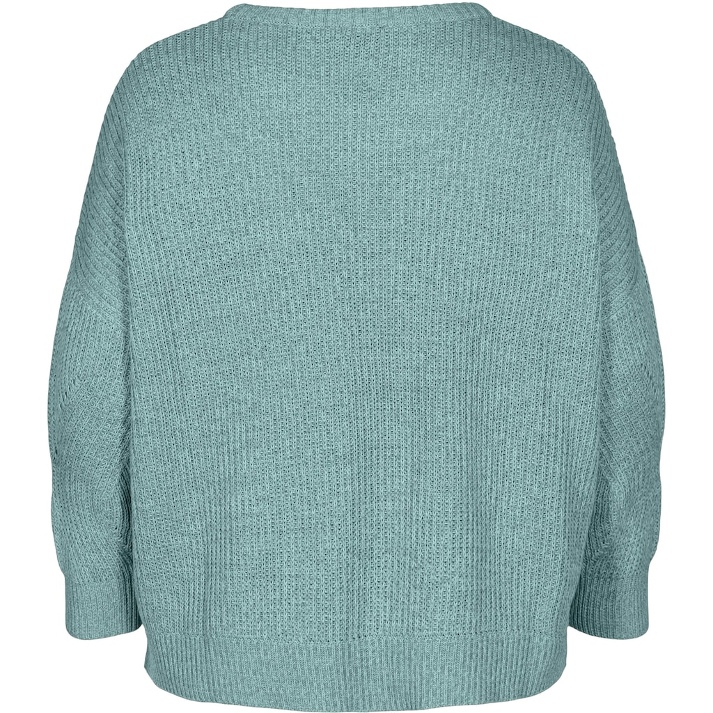 Zizzi Strickpullover, in Grobstrick-Optik