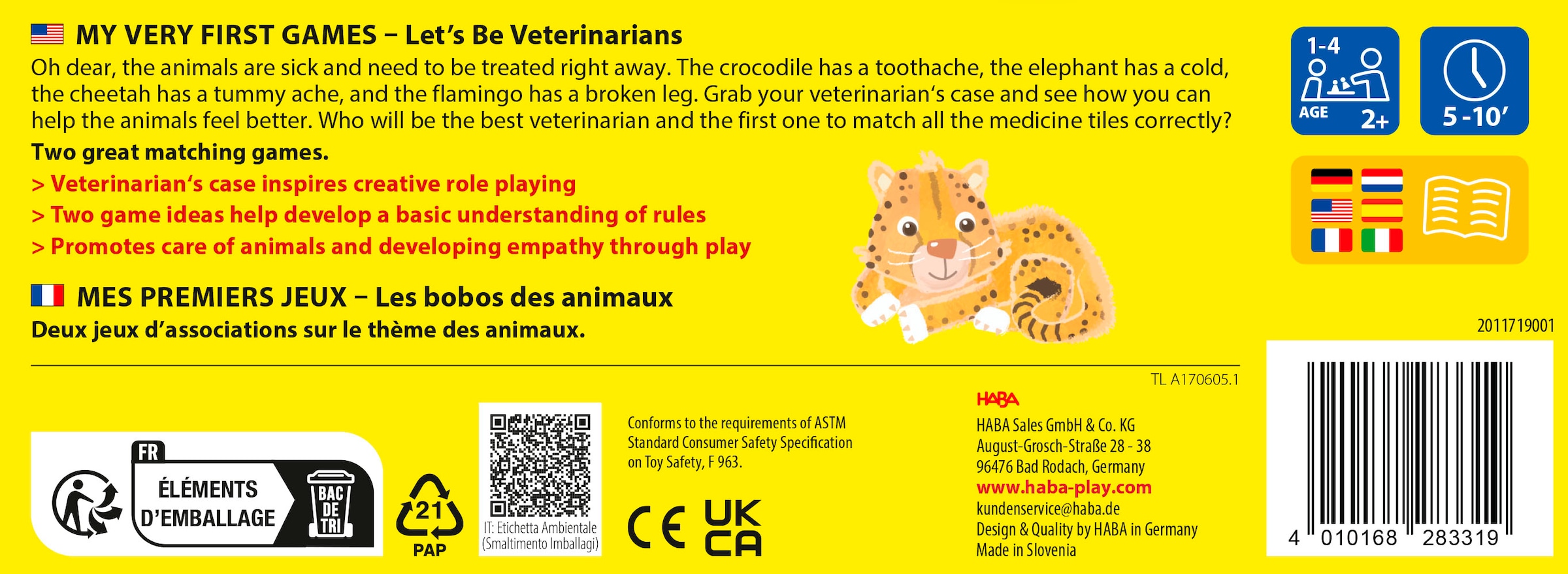 Haba Spiel »Meine ersten Spiele - Wir verarzten Tiere«