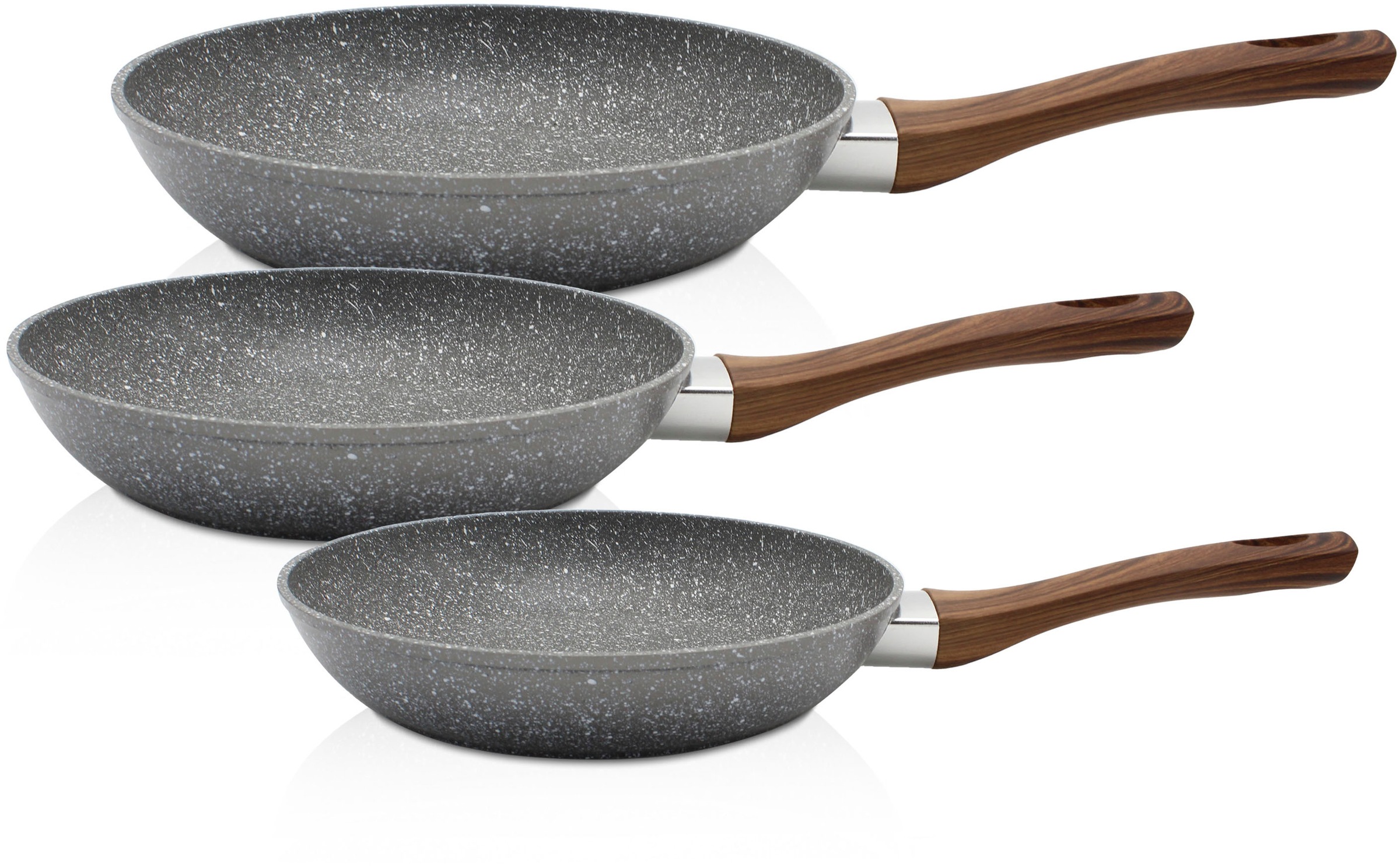 Krüger Pfannen-Set "Nevada" Aluminium Set, 3 Stk. tlg. Soft-Touch-Griff, Ø günstig online kaufen