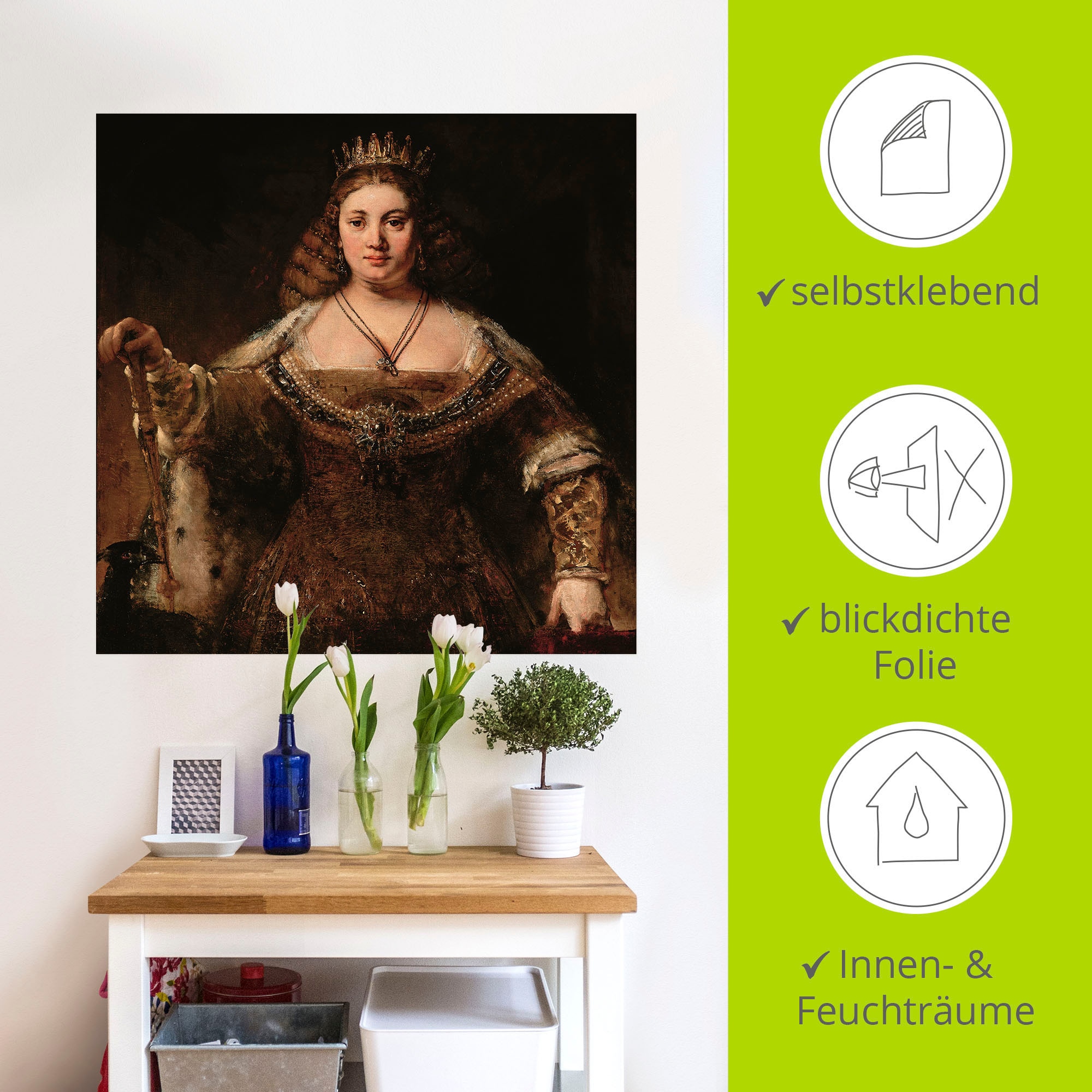 Artland Wandbild »Juno. Um 1662-65«, Bilder von Frauen, (1 St.), als Alubild, Leinwandbild, Wandaufkleber oder Poster in versch. Größen