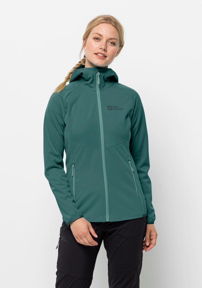 Jack Wolfskin Softshelljacke "GO HIKE SOFTSHELL W", mit Kapuze