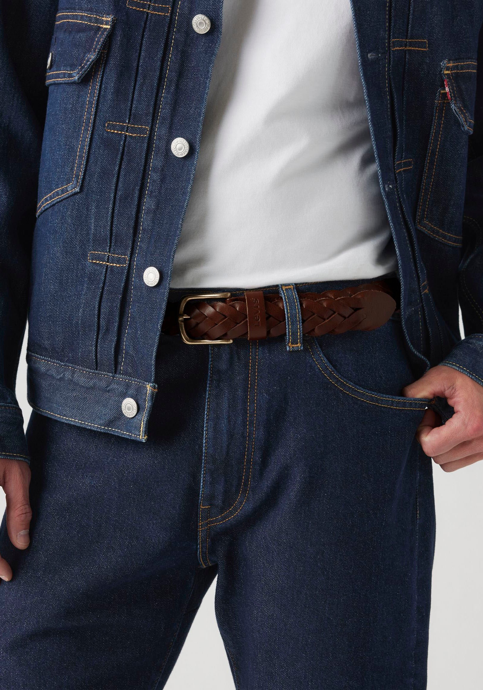 Levis Ledergürtel "LEATHER BRAID" Unisex günstig online kaufen