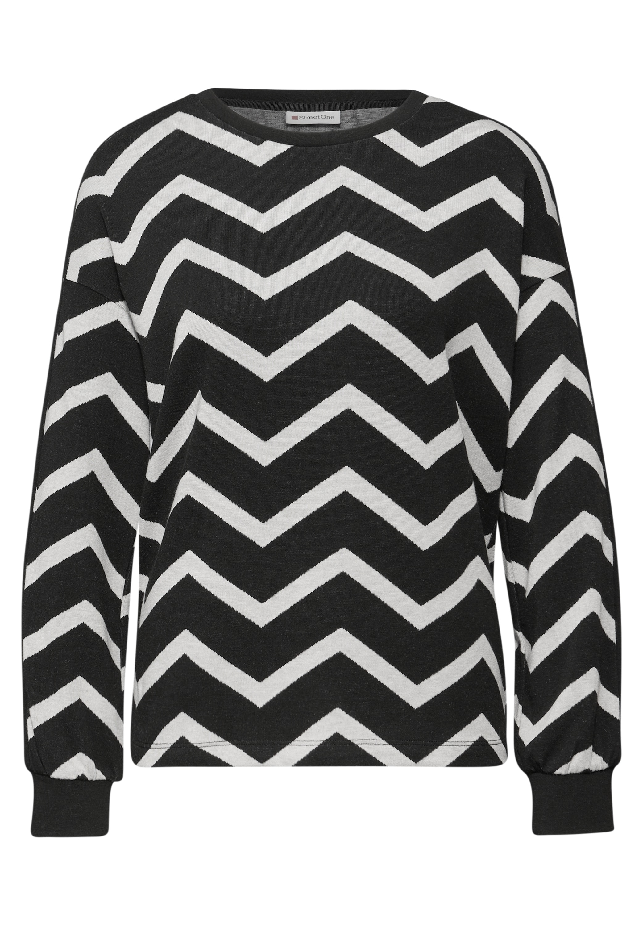 STREET ONE Langarmshirt , mit Zick Zack Muster
