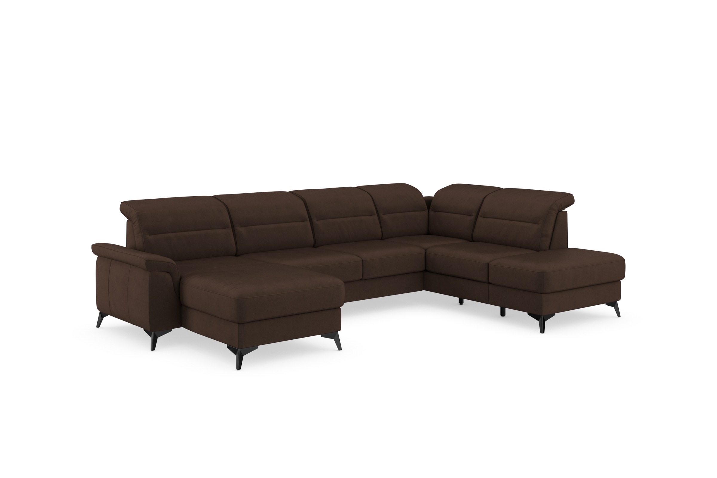 Thumbnail - sit&more Wohnlandschaft "Sinatra U-Form" optional mit Kopfteilverstellung und Armteilfunktion, Metallfüße