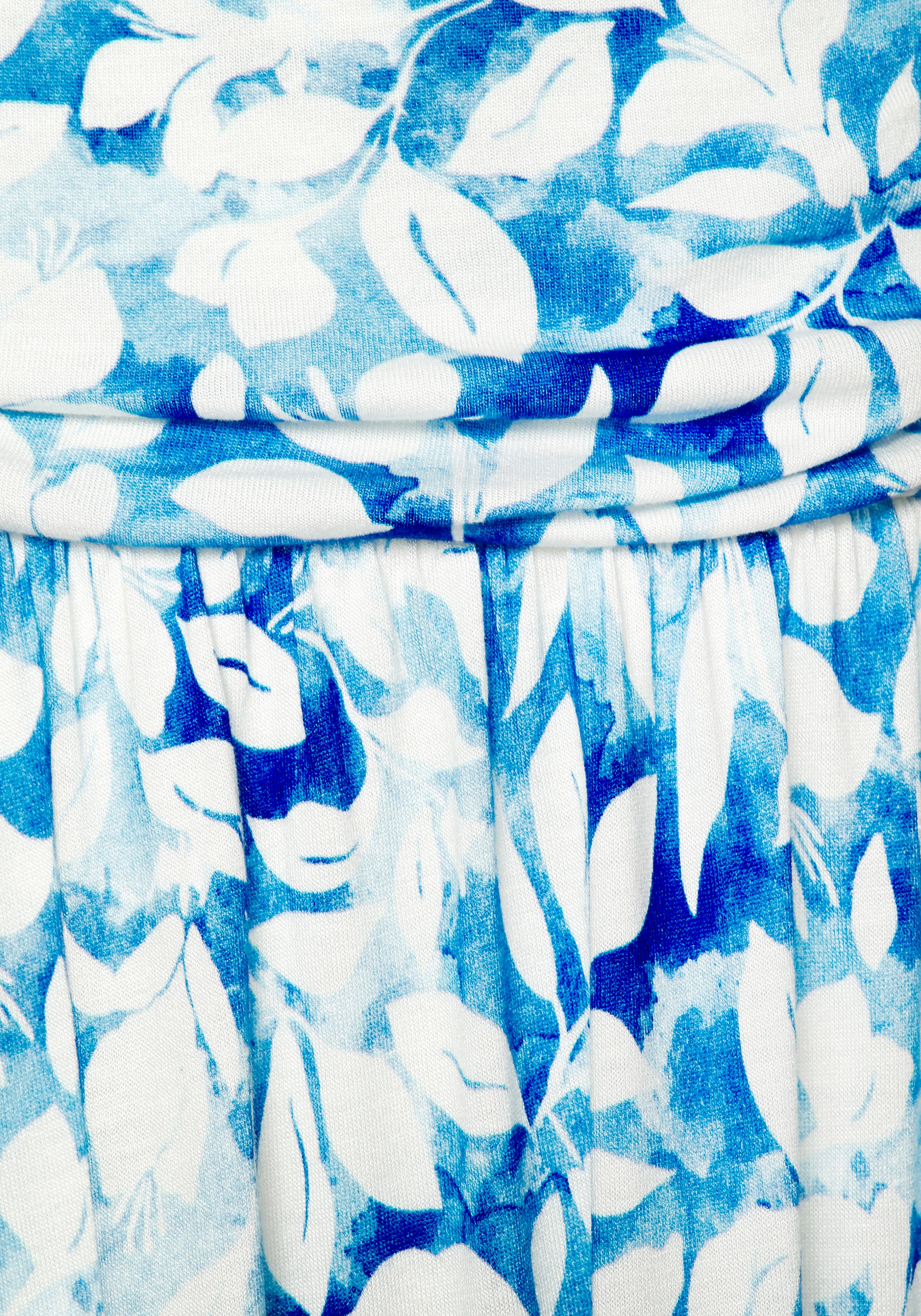 Vivance Maxikleid »mit Trägern zum Knoten und Alloverprint« Ohne Taschen langes Sommerkleid, Strandkleid, Trägerkleid, Jerseykleid