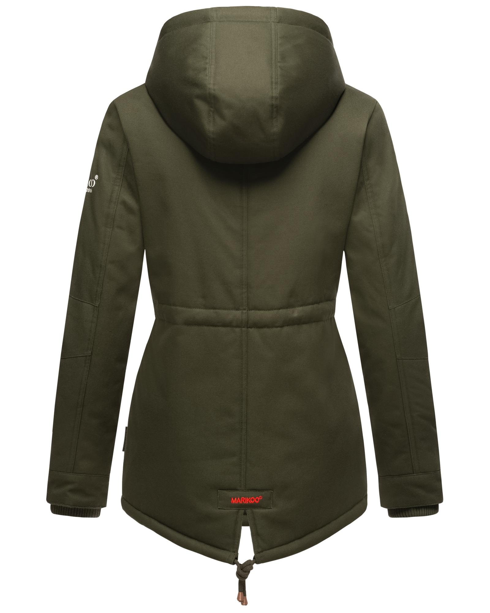 Marikoo Winterjacke »Manolya«, mit Kapuze, stylischer Kurzmantel mit weichem Teddyfell-Futter