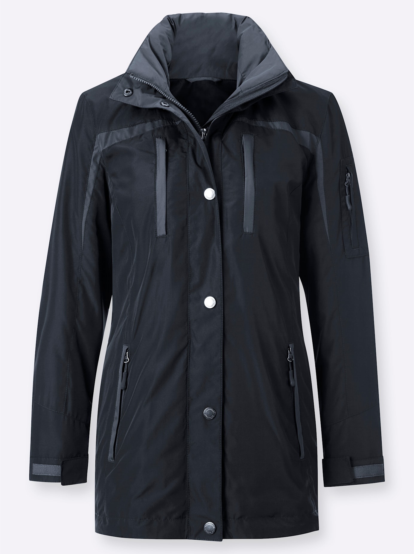 Funktionsjacke CASUAL LOOKS, Damen, Gr. 38, blau (marine), 100% Polyester, unifarben, Jacken Funktionsjacke 3