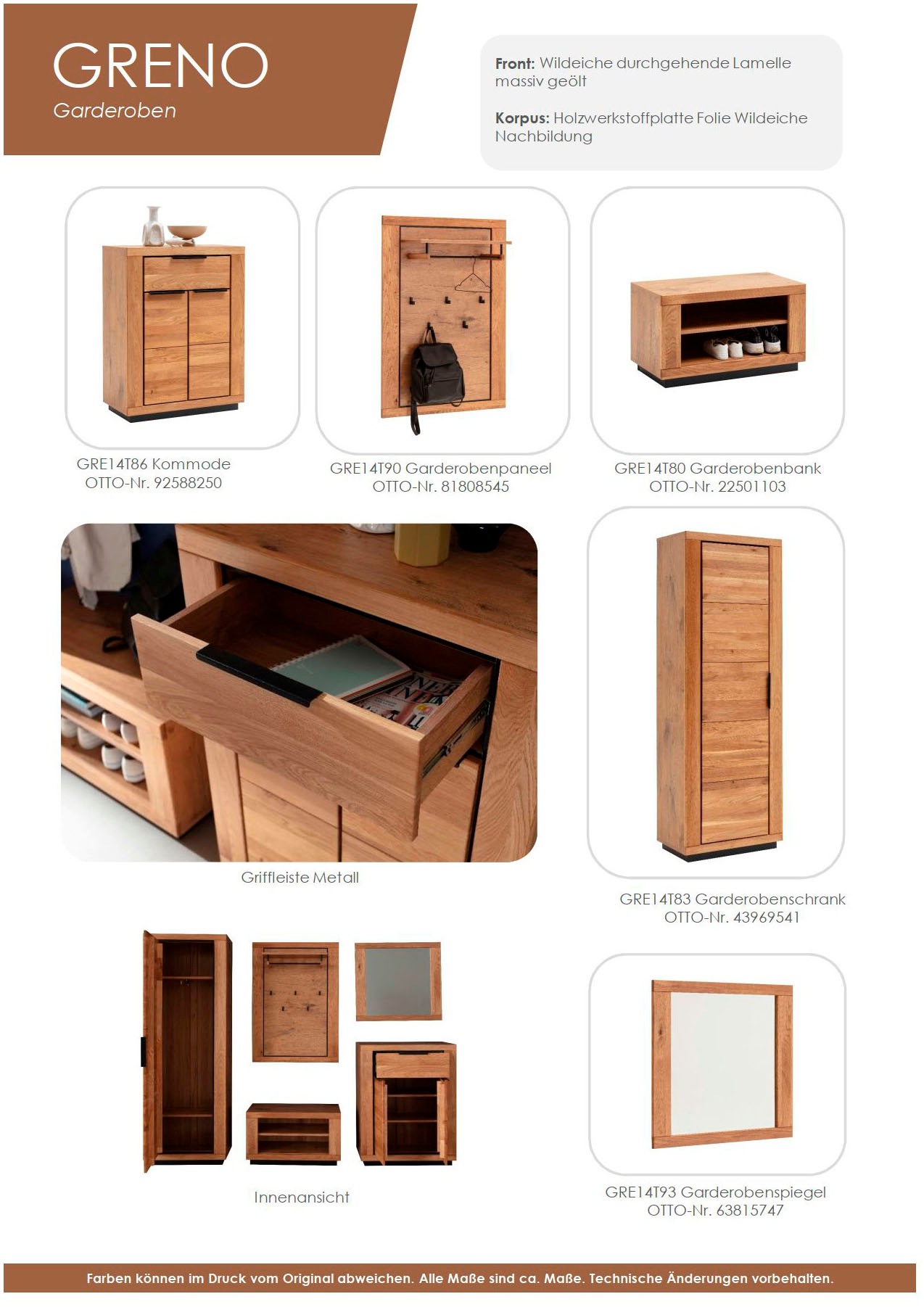 MCA living Schuhschrank »Greno Kommode«, (1 St.), 2 Holztüren, 1 Schubkasten, FSC-Mix