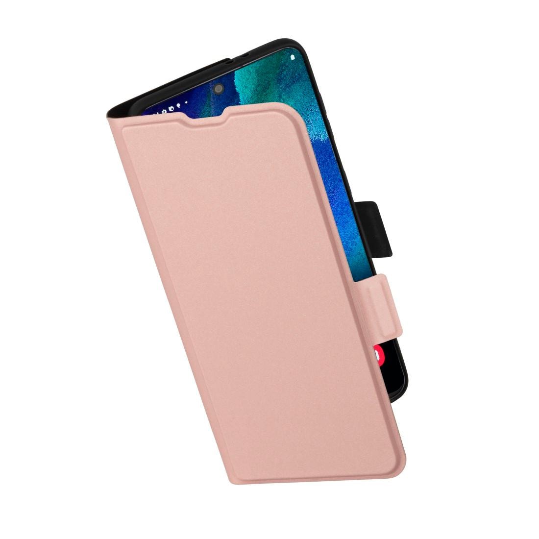 Hama Smartphone-Hülle »Booklet für Samsung Galaxy S21 FE 5G, Farbe rosa, aufstellbar,klappbar«, Galaxy S21 FE 5G, Mit Standfunktion und Einsteckfach