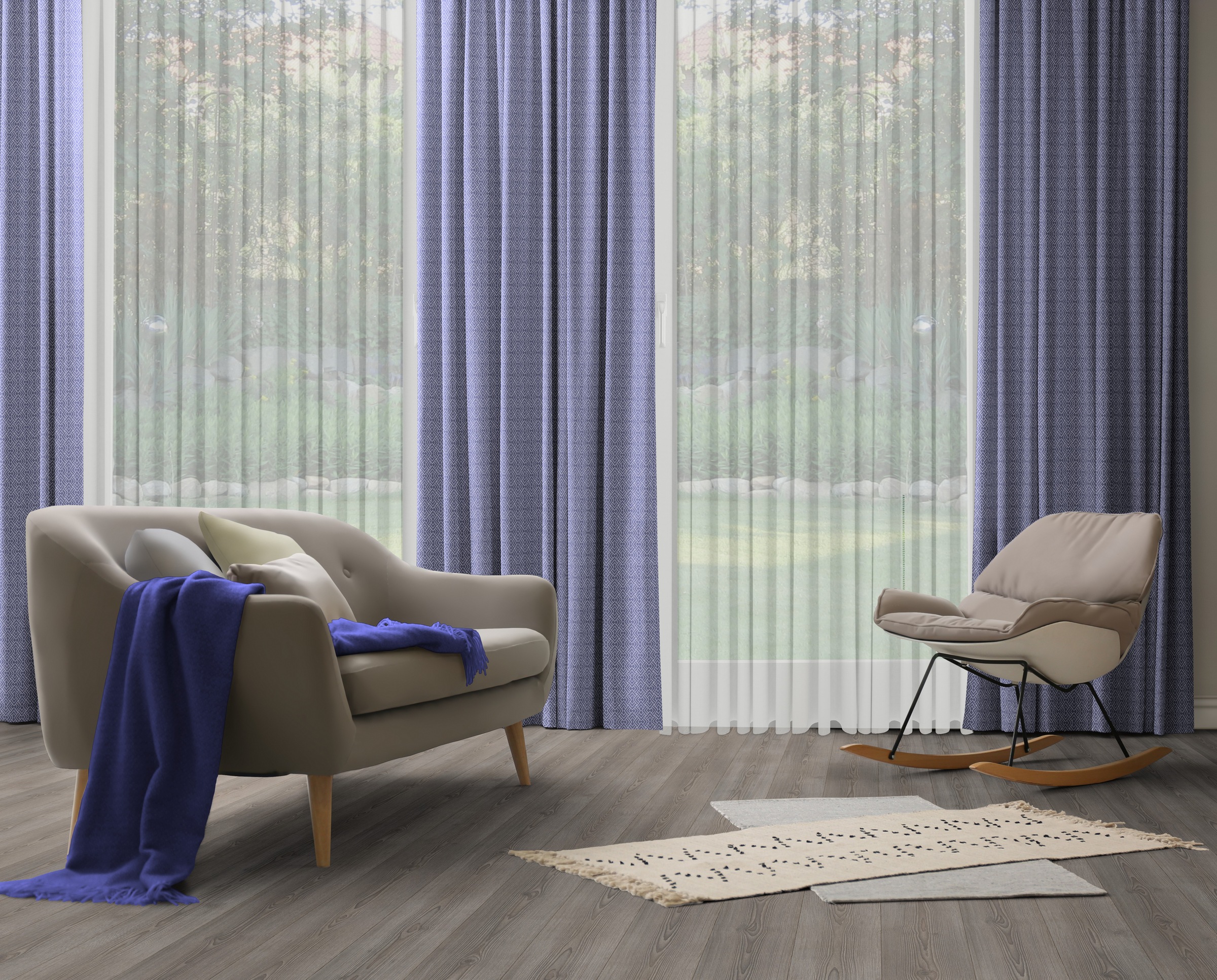 Adam Vorhang "Graphic Ventus" Multifunktionsband 1 Stk. tlg. aus 100% Bio-B günstig online kaufen