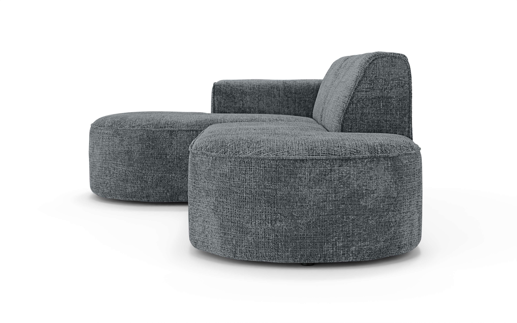 OTTO home Ecksofa »ADELLA XL Design-Sofa mit Recamiere rechts/links, 263/159/76 cm«, L-Form XL mit Wellenunterfederung, runde Form, auch in Cord
