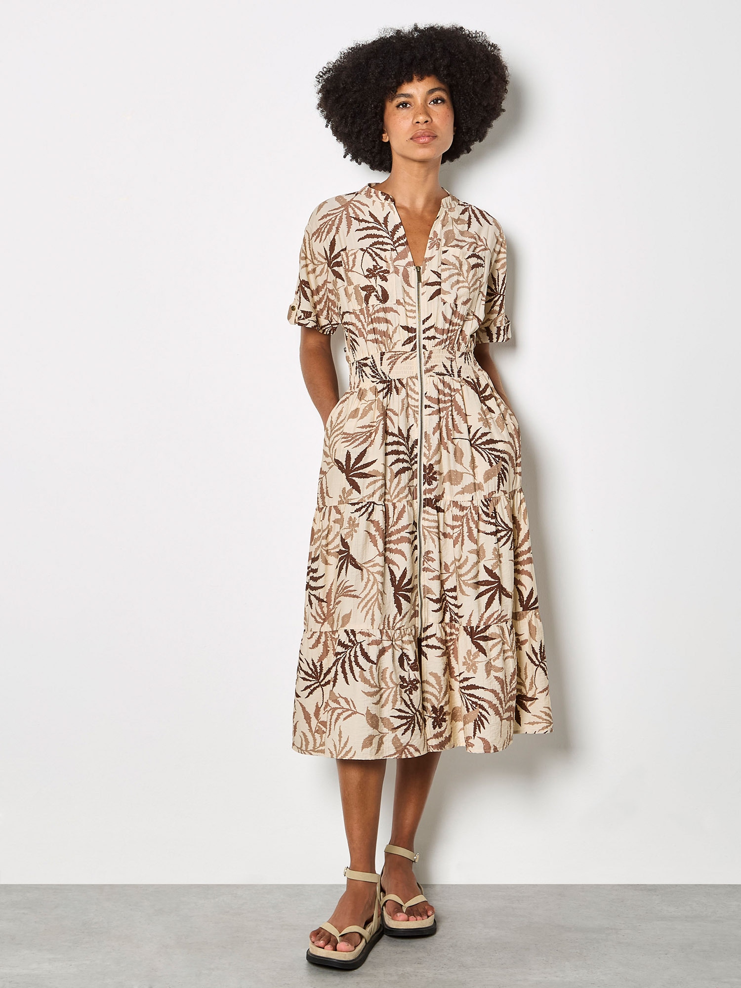 Apricot Midikleid "Midikleid" Druck