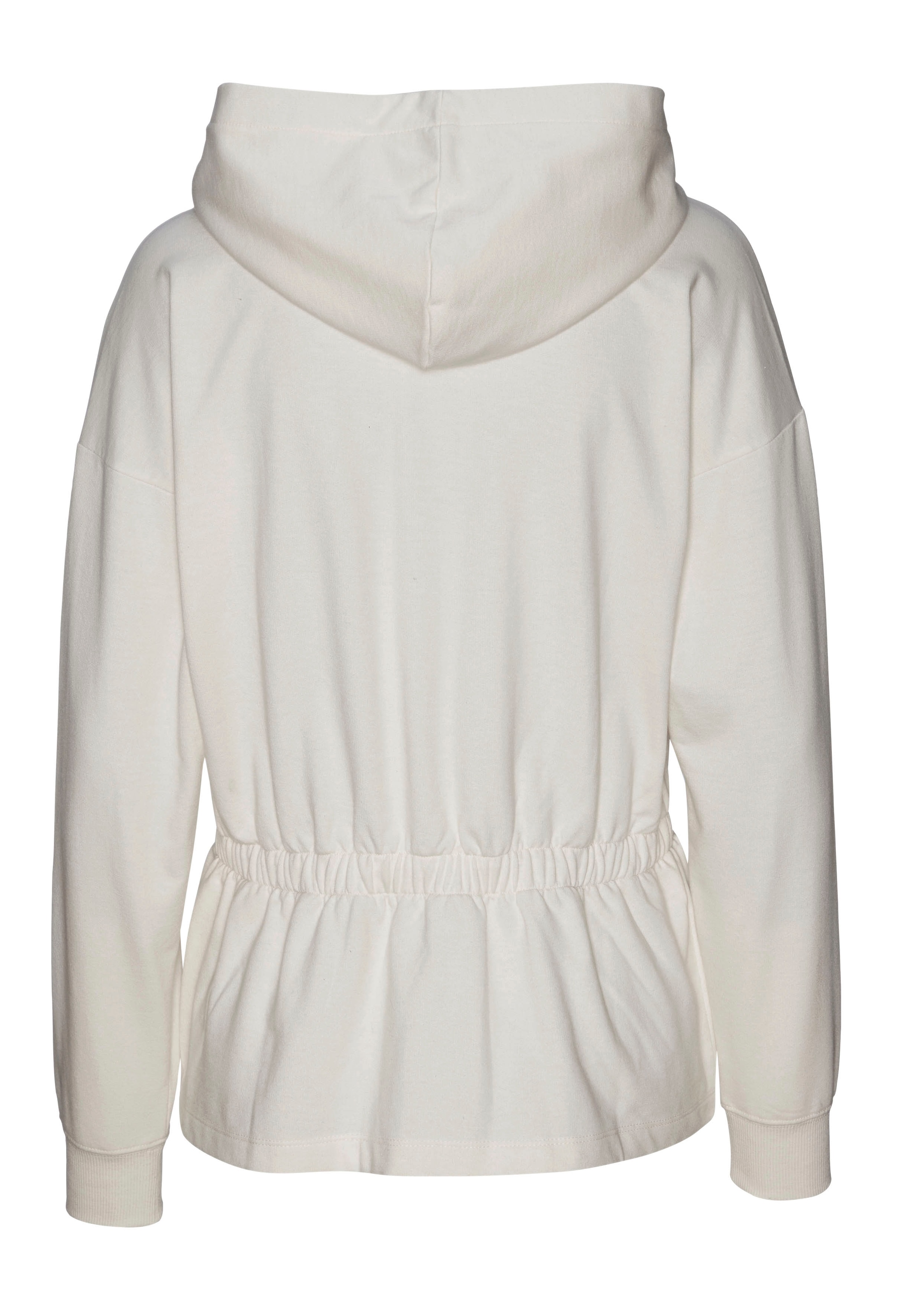 LASCANA Sweatjacke, mit Tunnelzug in der Taille, Loungewear, Loungeanzug