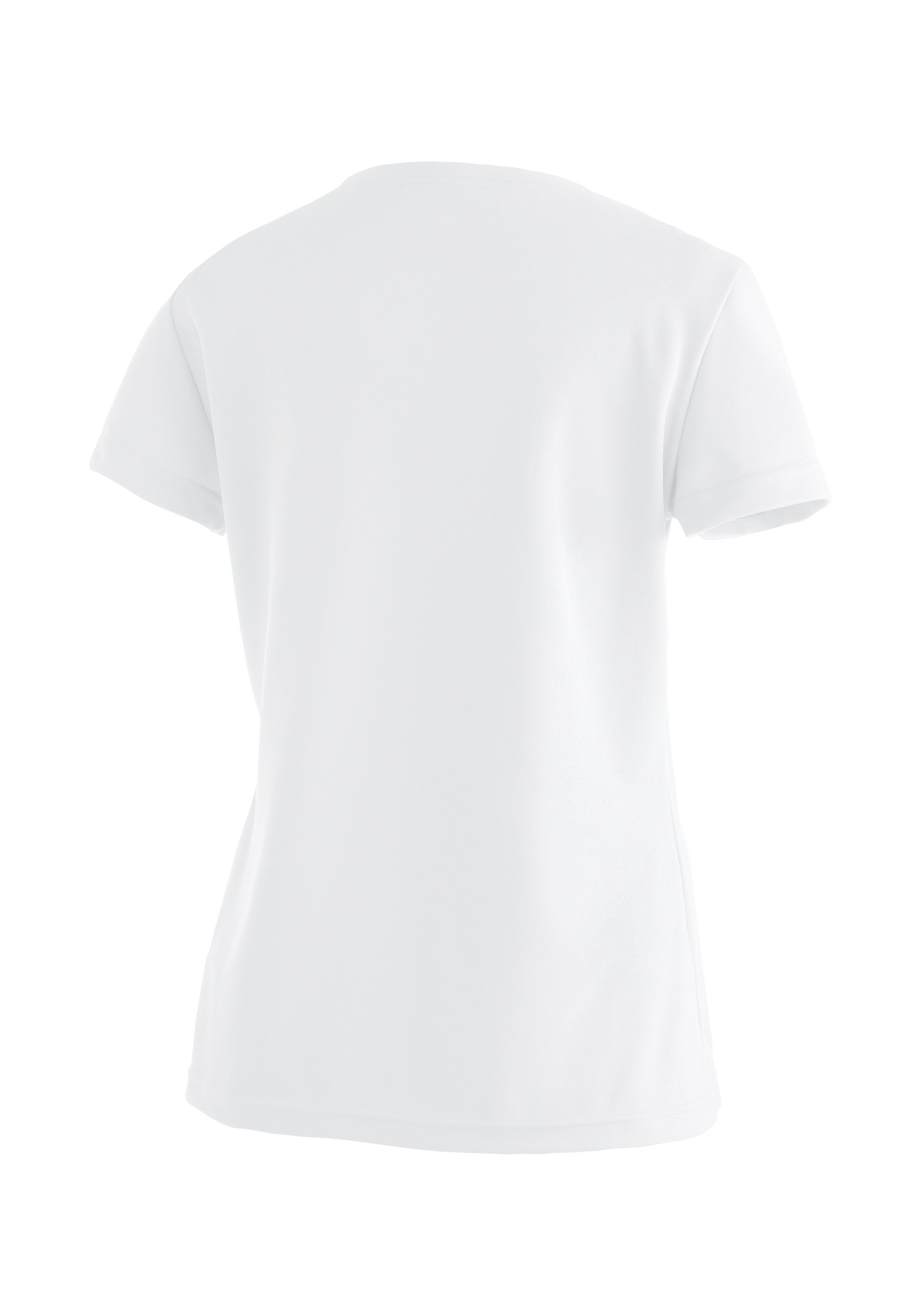 T-Shirt MAIER SPORTS "Waltraud", Damen, Gr. 52, weiß, 100% Polyester, Rundhals, Shirts T-Shirt, Damen Kurzarmshirt, leichtes Sommer Funktionsshirt, Rundhals, Reg Fit 2