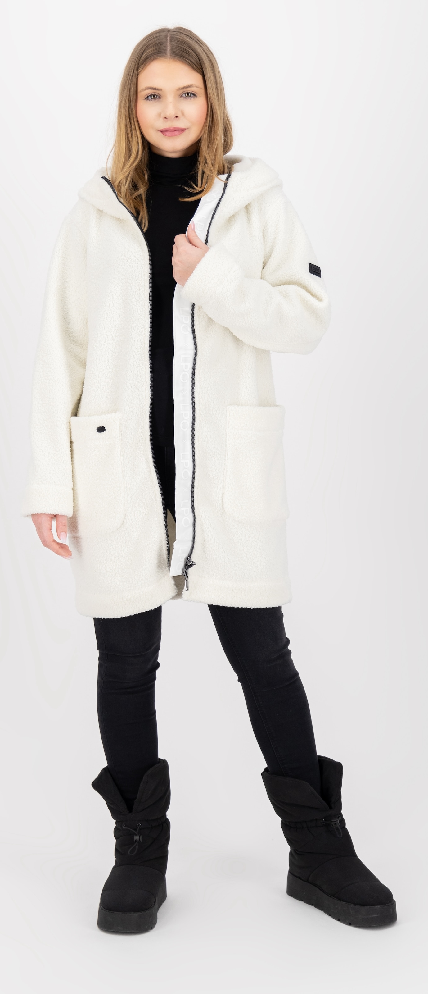LPO Fleecejacke »CARRY WMN«, Teddyfleece Longjacke