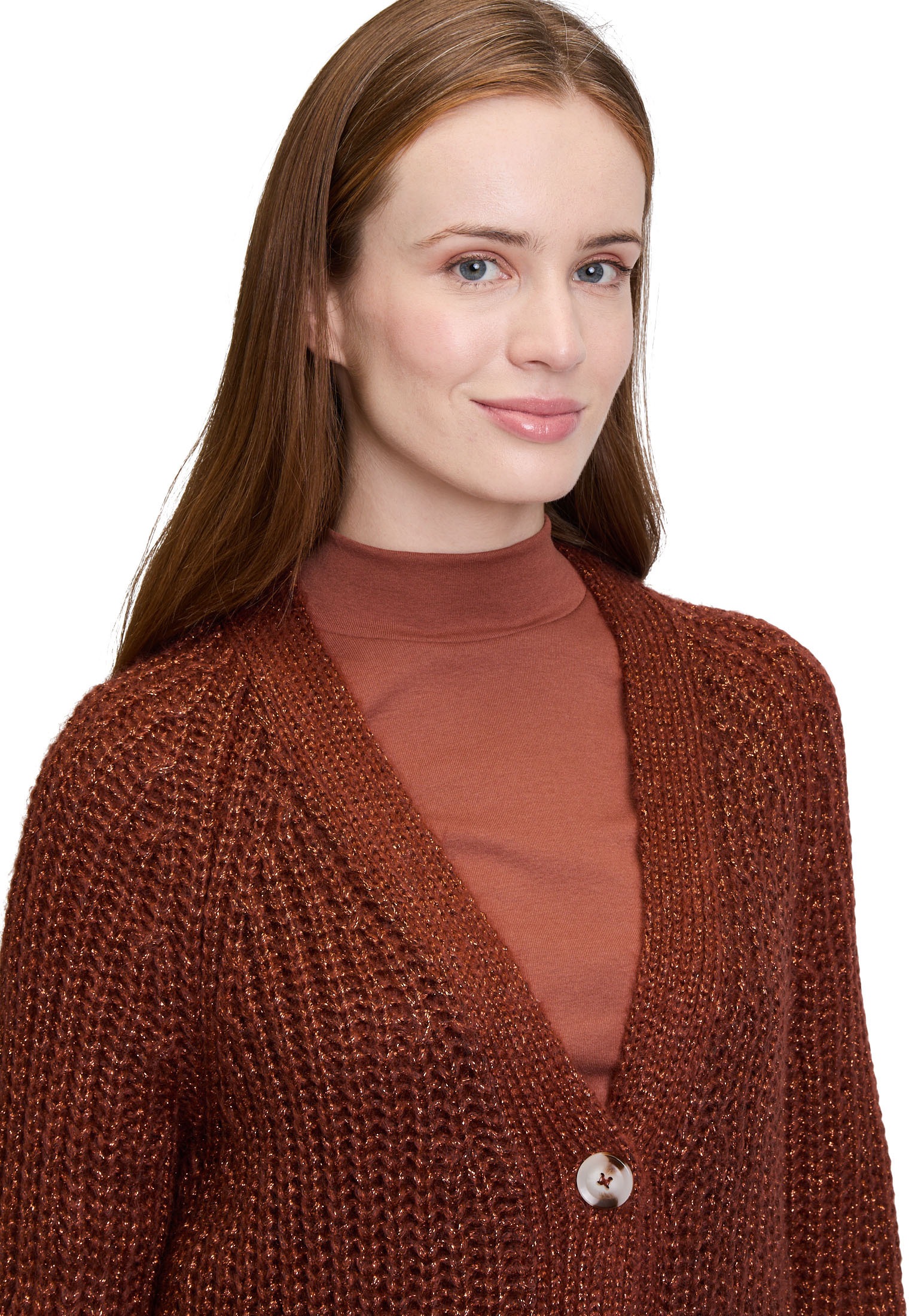 Cartoon Strickjacke »Cartoon Damen Strick-Cardigan mit V-Ausschnitt«, Struktur