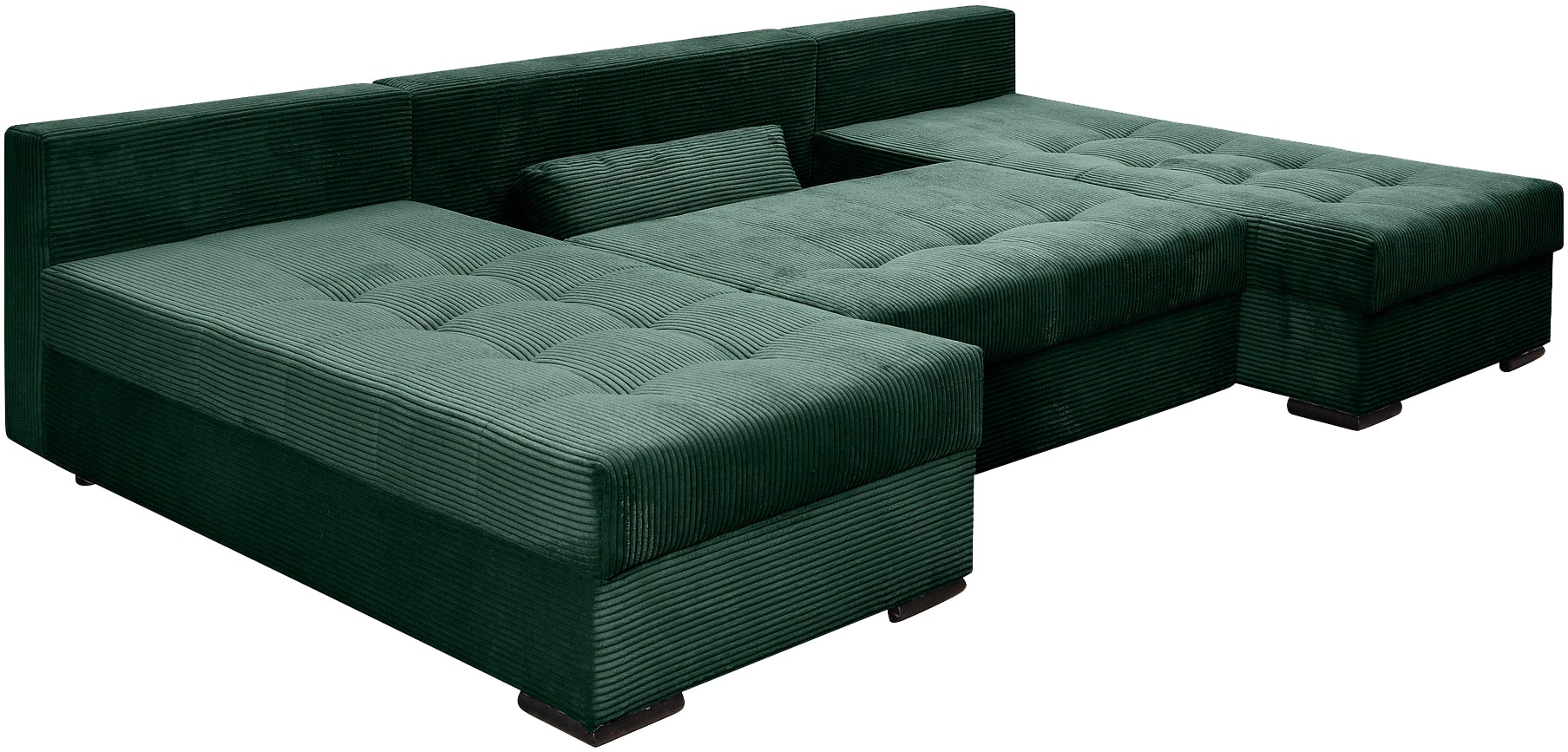 COLLECTION AB Wohnlandschaft »Josy, U-Form, Schlafsofa mit Bettkasten«, (Cord-/Mix), flexible Recamiere, Breite: 269cm, inklusive Rückenkissen, Cord