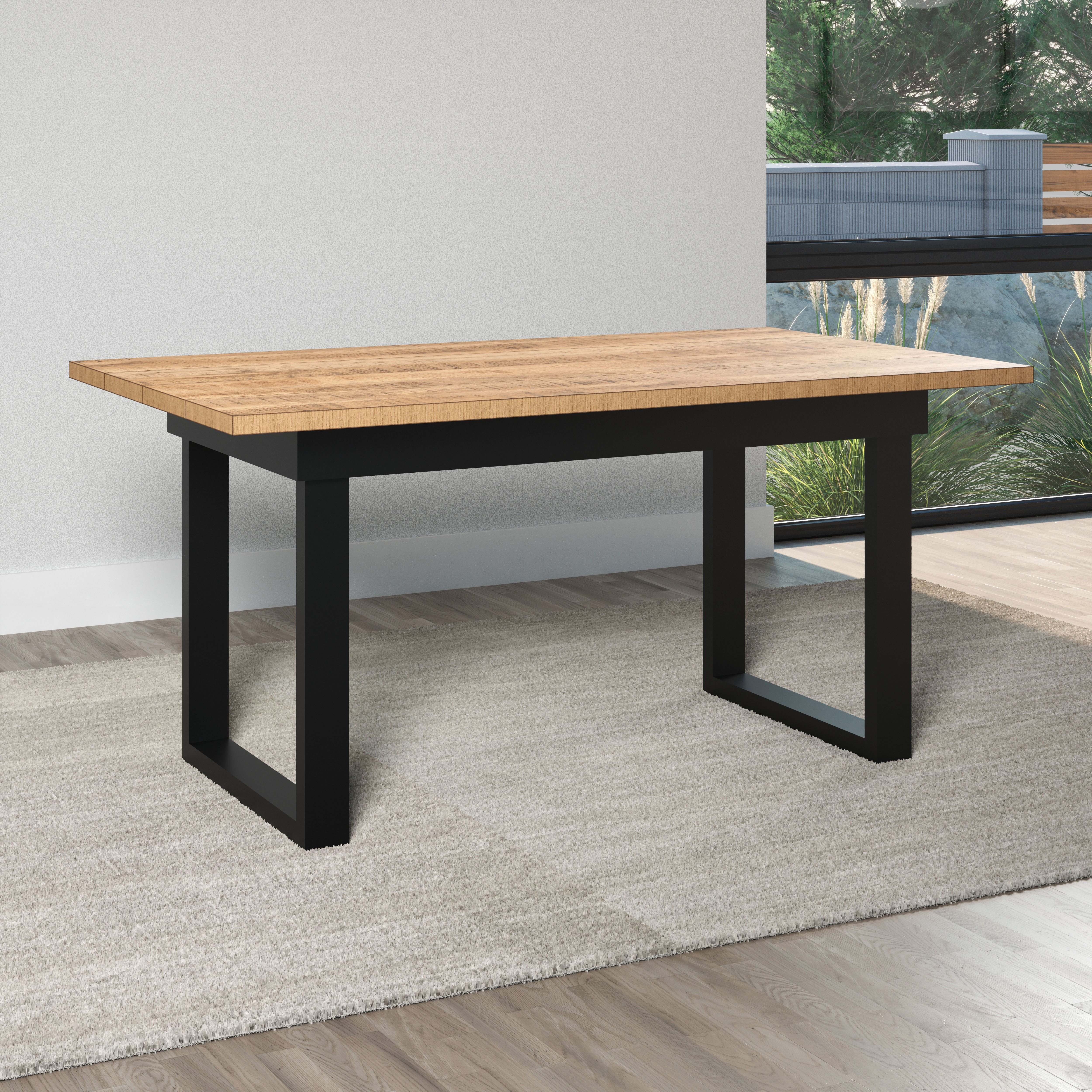 Thumbnail - Home affaire Esstisch "Elda" 1 Stk. tlg. Esstisch mit 32 mm Tischplatte und Metallfüßen – (B/T/H) 160/90/76 cm