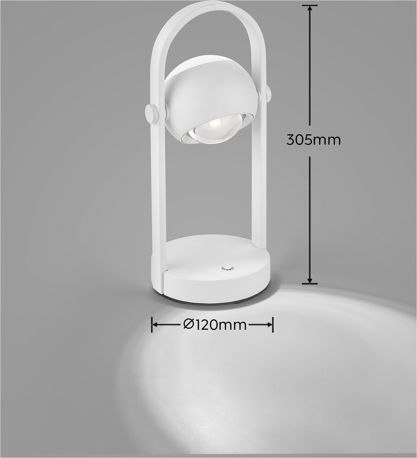 Musterring LED Tischleuchte »CANNON, Akku LED Tischlampe Touchdimmer 4W 400 Lumen 2300-4000K CCT« LED-Board 1 Stk. Farbwechsler | warmweiß - kaltweiß kabellose Akku Tischleuchte mit Lade-Base, schwenkbar dimmbar Memory