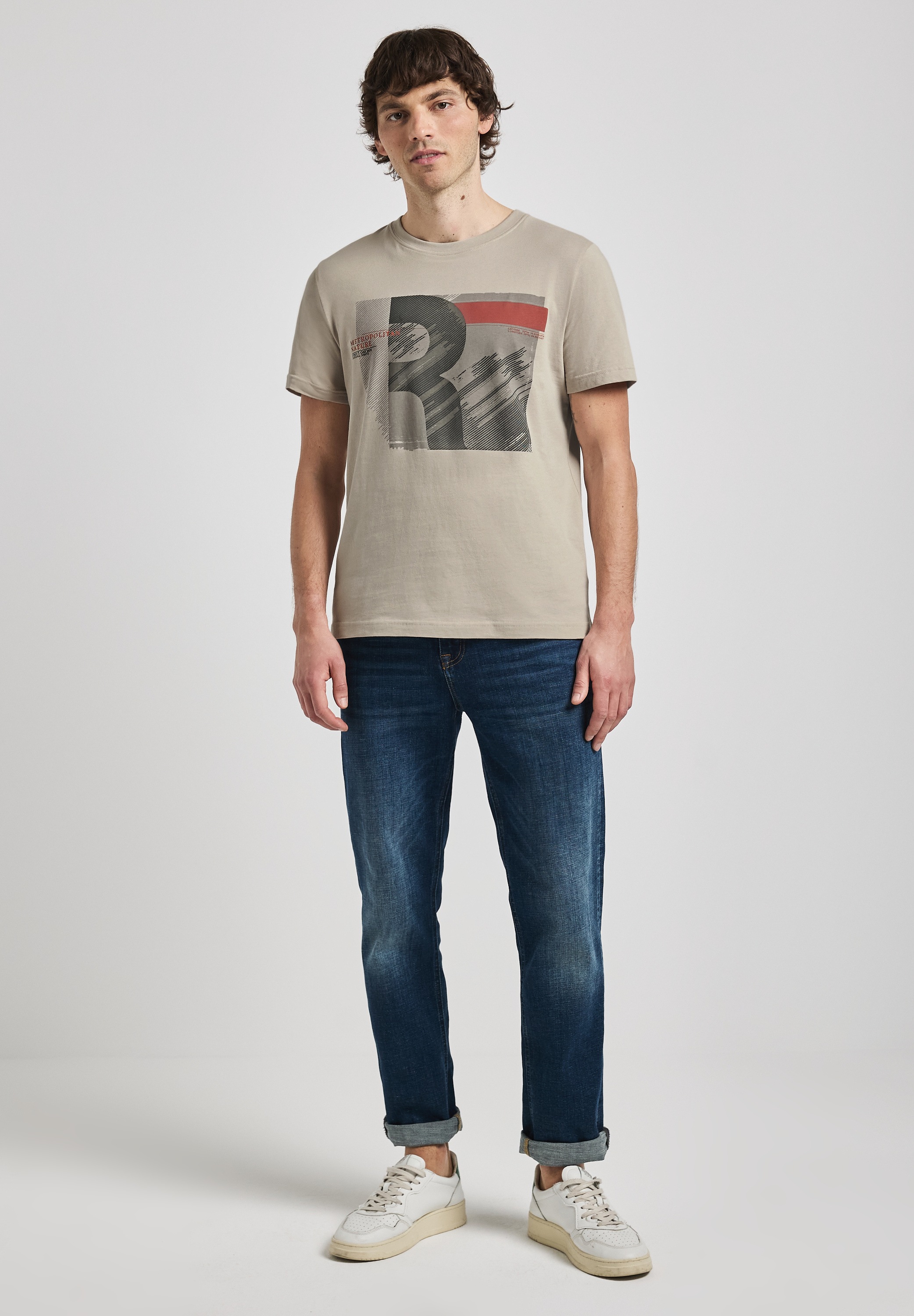 STREET ONE MEN T-Shirt, aus reiner Baumwolle
