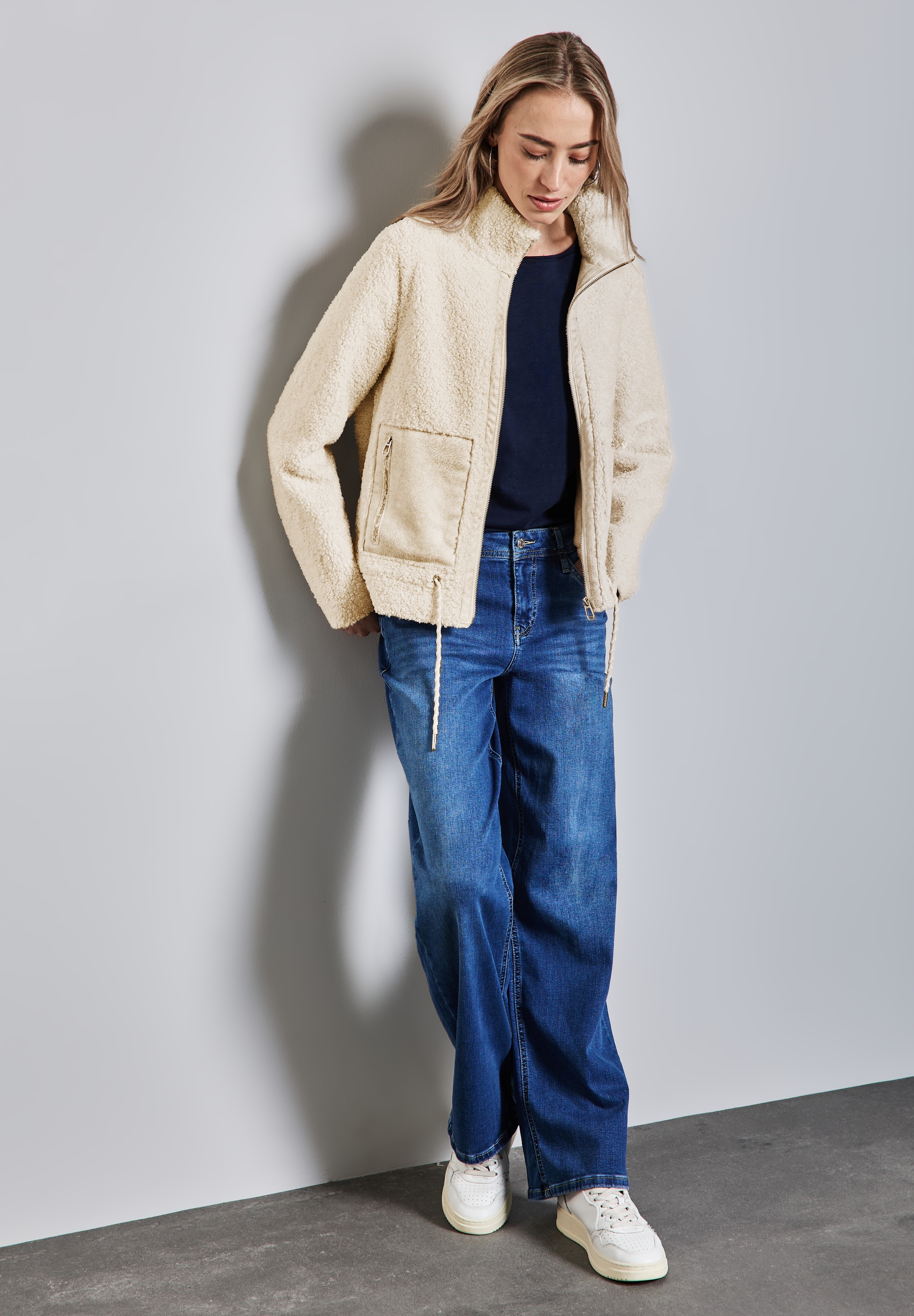 STREET ONE Jackenblazer, mit Shearling-Details
