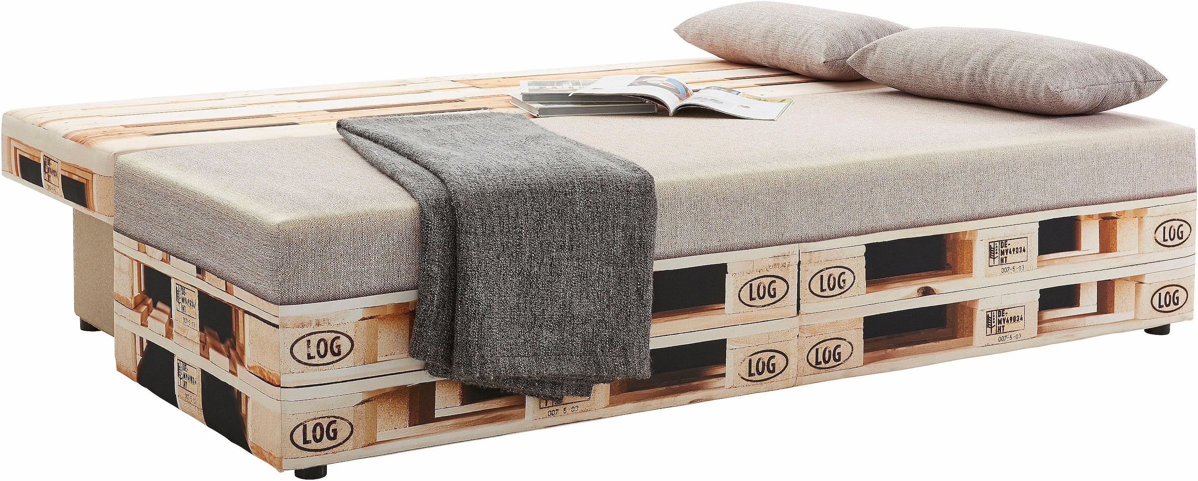 exxpo - sofa fashion Schlafsofa »Extravagantes Sofa für Individualisten mit Bettfunktion und Bettkasten« in außergewöhnlichen Bezugsvarianten, Solitärmöbel