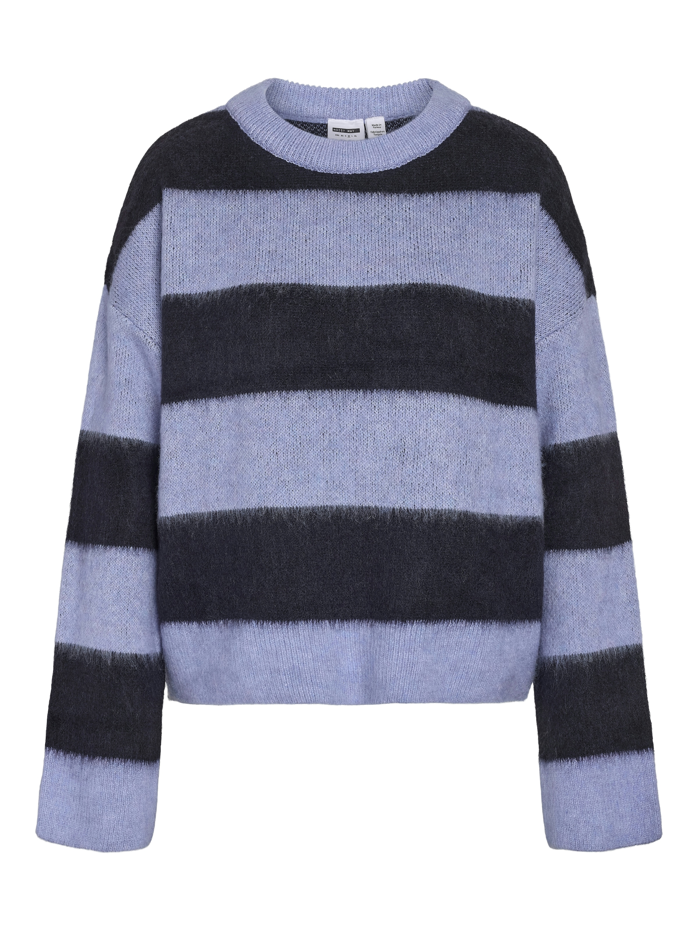 Noisy may Strickpullover »NMSOFF L/S O-NECK KNIT NOOS« Materialmix, regular fit