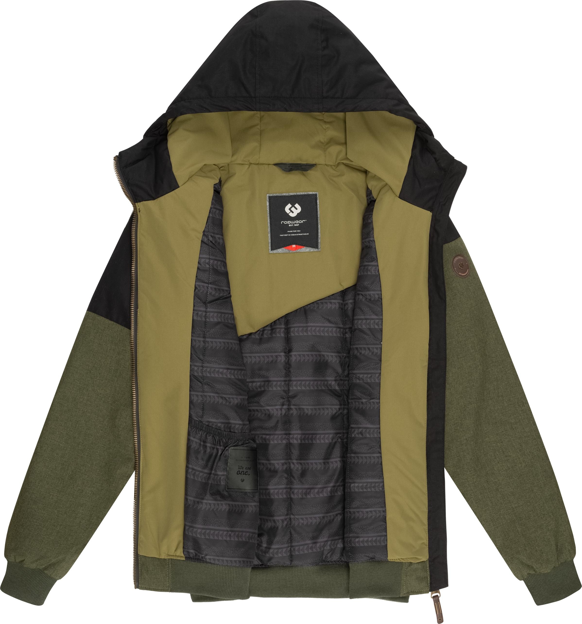 Ragwear Winterjacke »Wings«, mit Kapuze, stylische Herren Outdoorjacke mit großer Kapuze