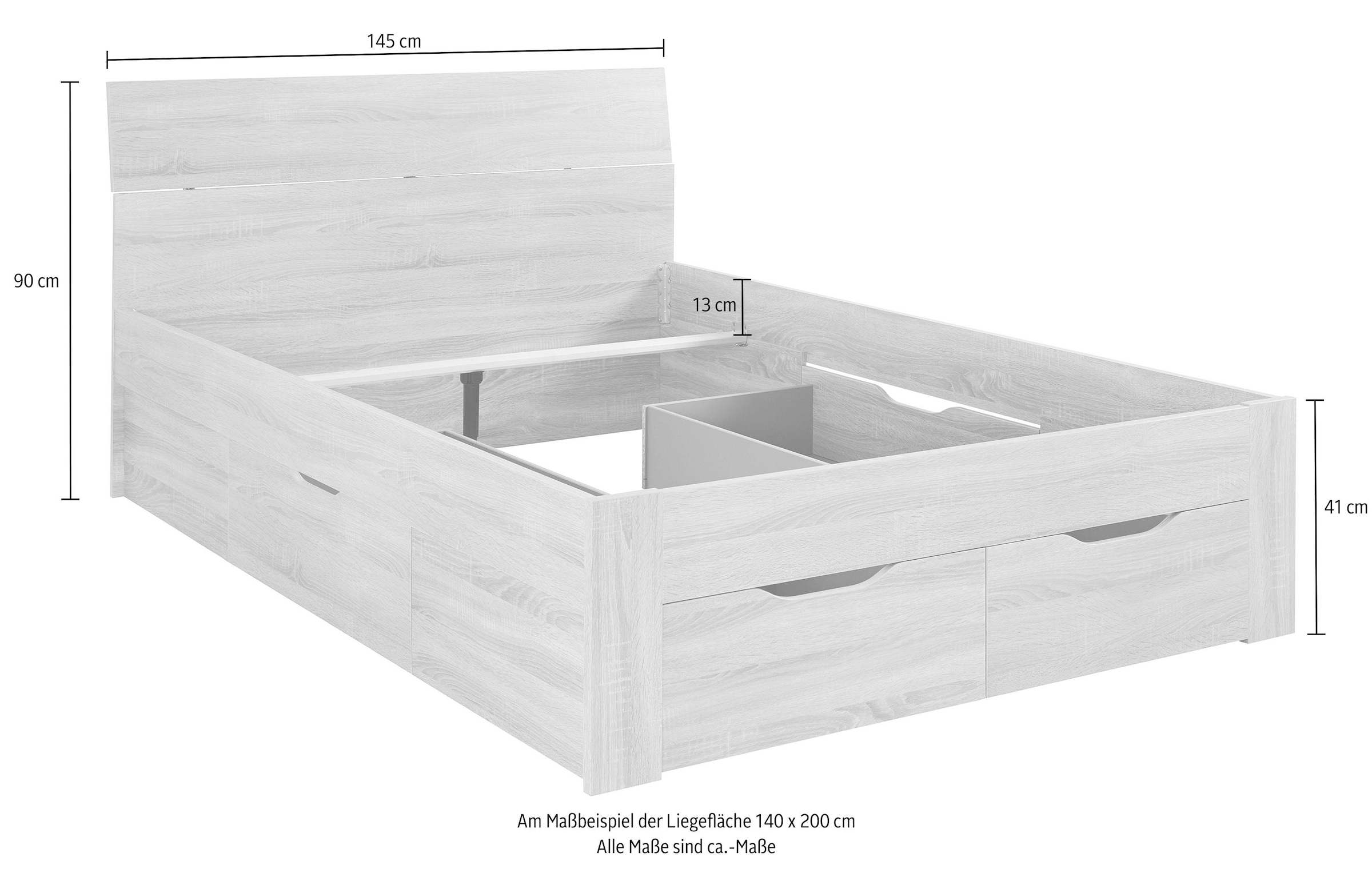 rauch Bett »Flexx«, inklusive Schubkästen