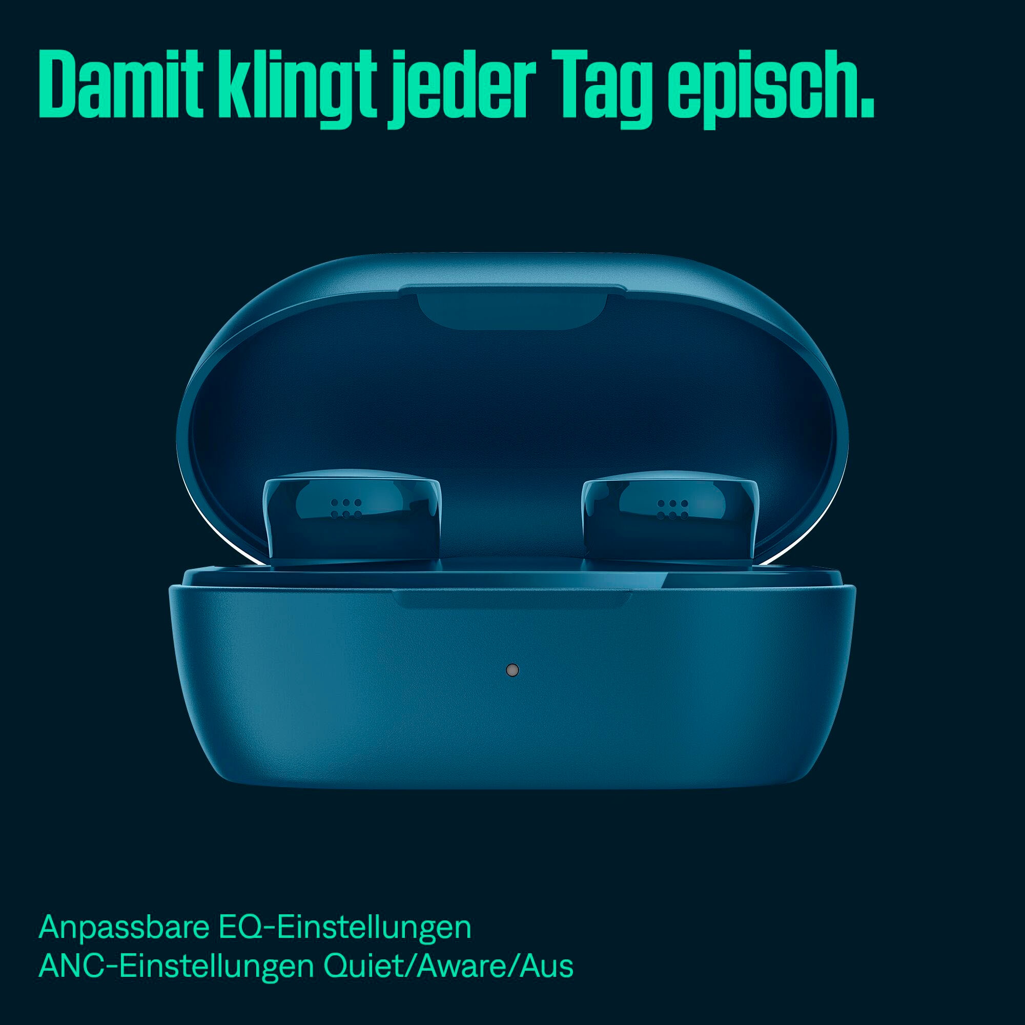 Bose Kopfhörer »QuietComfort Earbuds Twilight Blue«, Bluetooth, Active Noise Cancelling (ANC)-Gestenkontrolle-Quick Attention Modus