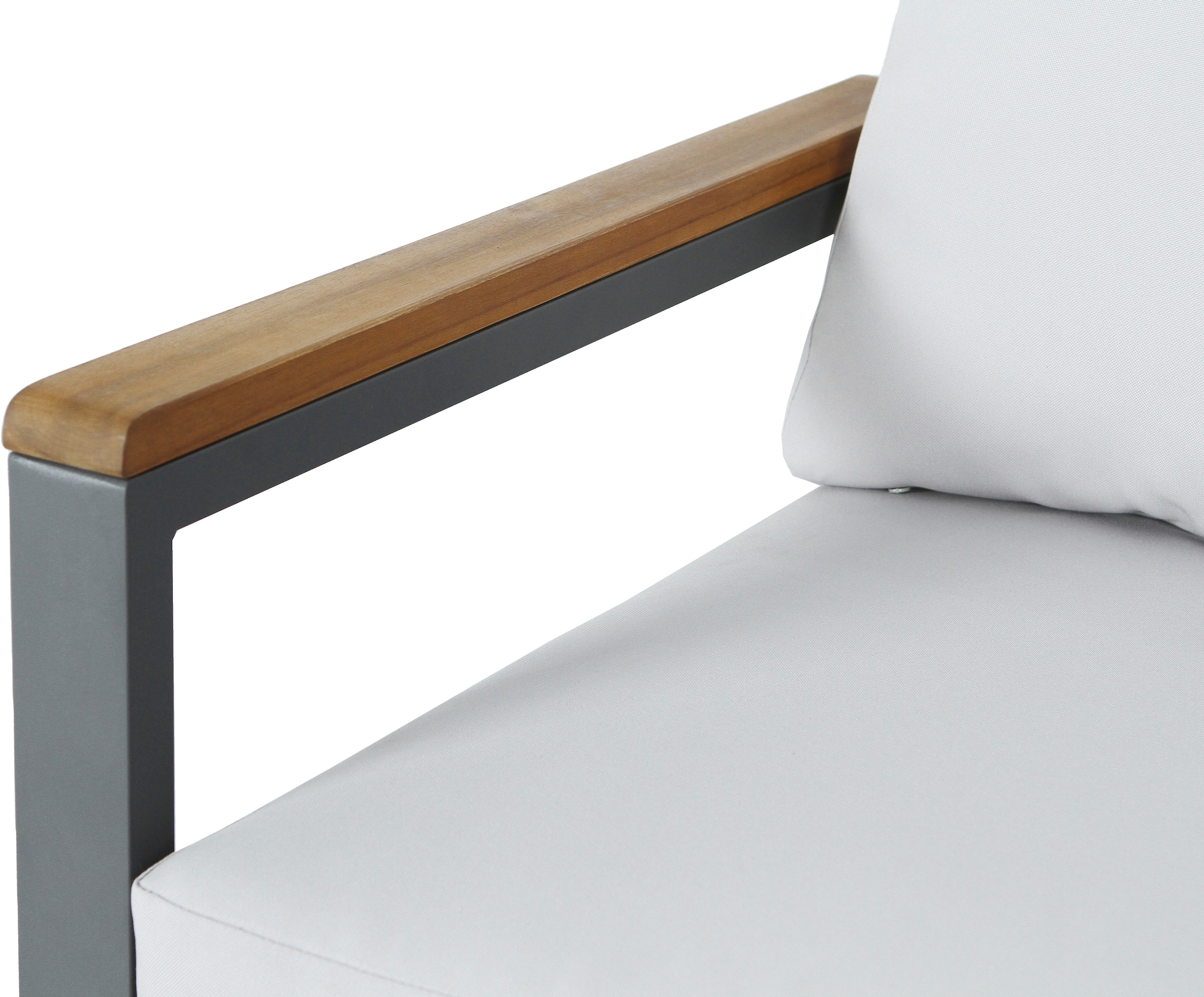 KONIFERA Garten-Essgruppe »Salamanca« Set, 3erBank, 2x Sessel,1x Bank,1x Tisch,4x Sitzauflagen,5x Rückenauflagen, 14 tlg. tlg. bestehend aus 2 Sesseln, 1 Tisch, 1 Bank, 1 Sofa und Auflagekissen