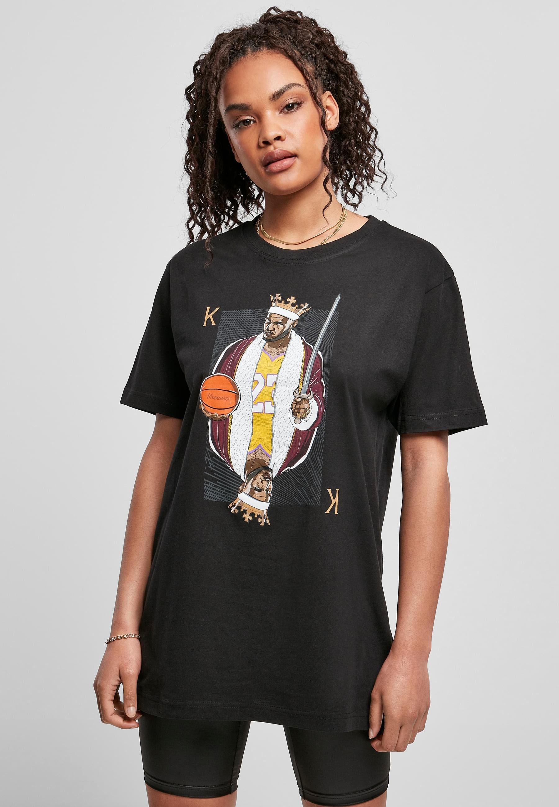 MisterTee T-Shirt »MisterTee Damen Ladies King James LA Tee«, (1 tlg.)