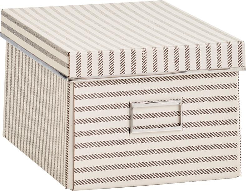 BAUR Aufbewahrungsbox beige »Stripes«, Pappe, Present | Zeller