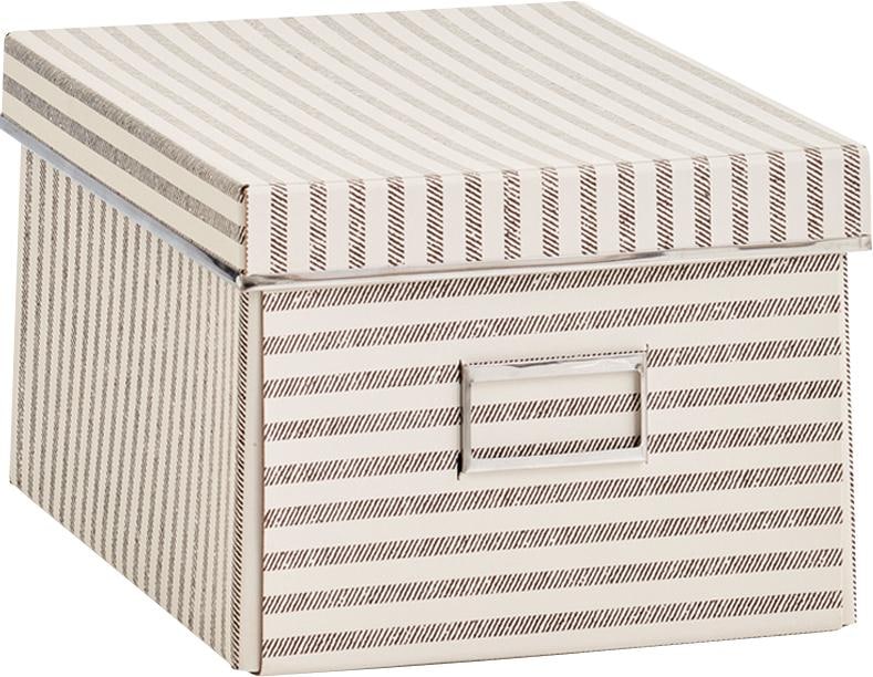 Zeller Present Aufbewahrungsbox »Stripes«, Pappe, beige | BAUR