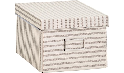 Zeller Present Aufbewahrungsbox »Stripes«, Pappe, beige kaufen