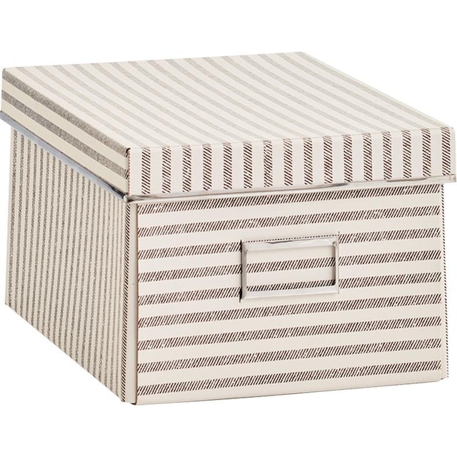 Zeller Present Aufbewahrungsbox »Stripes«, Pappe, beige | BAUR