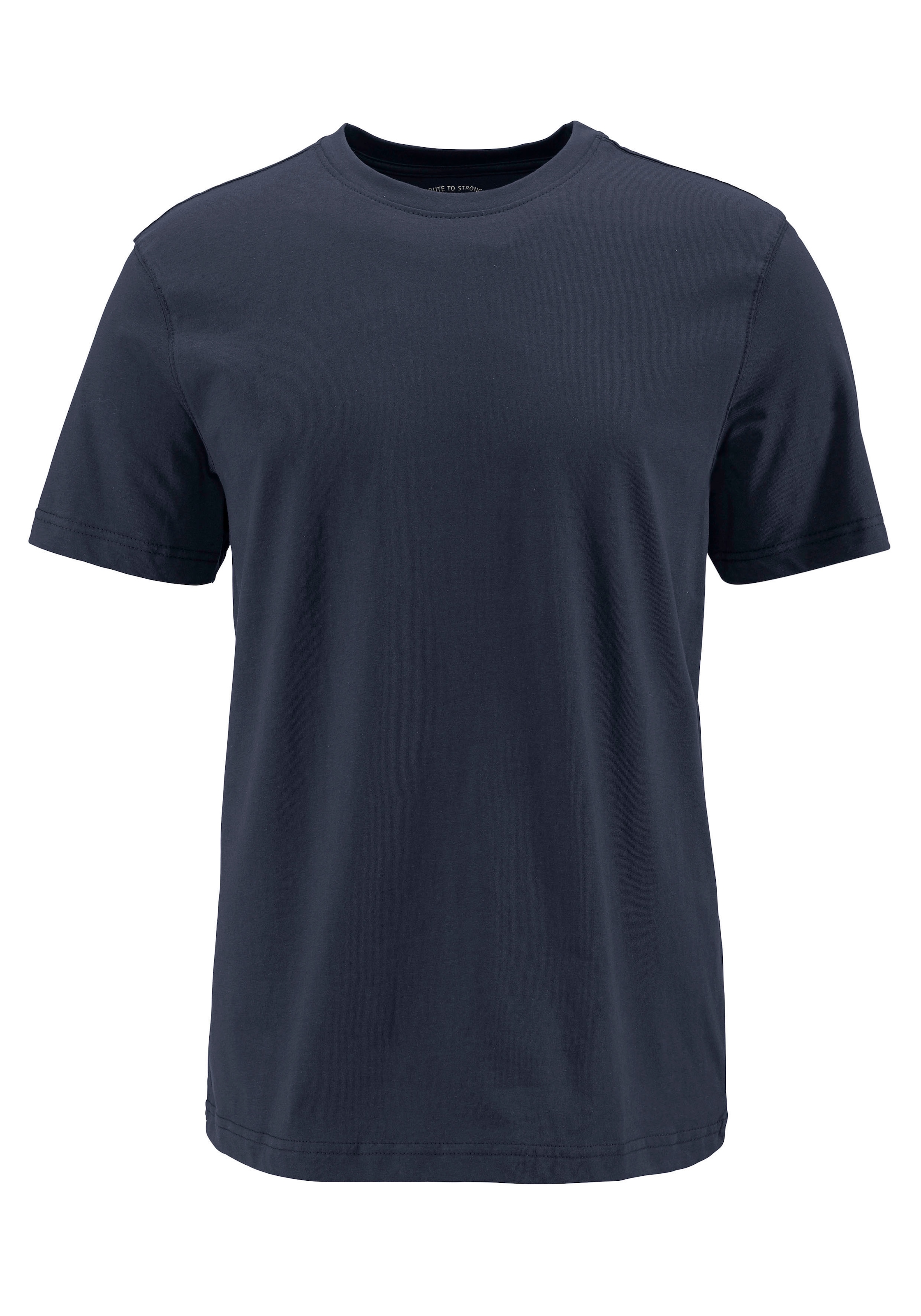 Man's World T-Shirt »neue Farben!«, Kurzarm, unifarben, Rundhals, aus Baumwolle