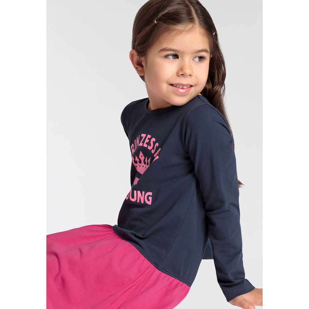 KIDSWORLD Jerseykleid »PRINZESSIN IN AUSBILDUNG«, Sprüchedruck für kleine Mädchen