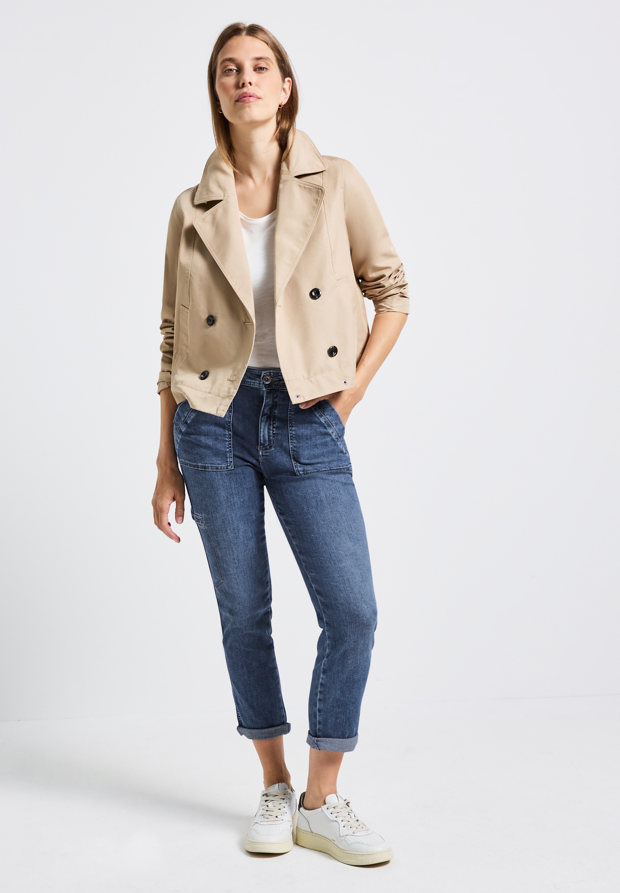 STREET ONE Gerade Jeans, Middle Waist