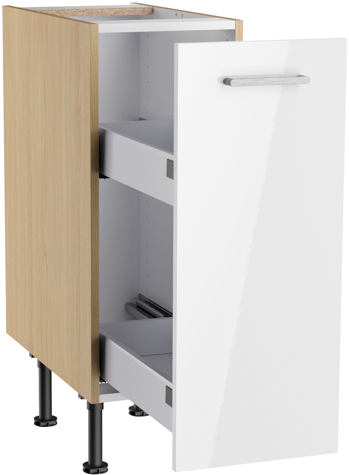 KOCHSTATION Unterschrank »KS-Lucy« Breite 30 cm, mit 1 Auszug, Soft-Close, höhenverstellbare Füße