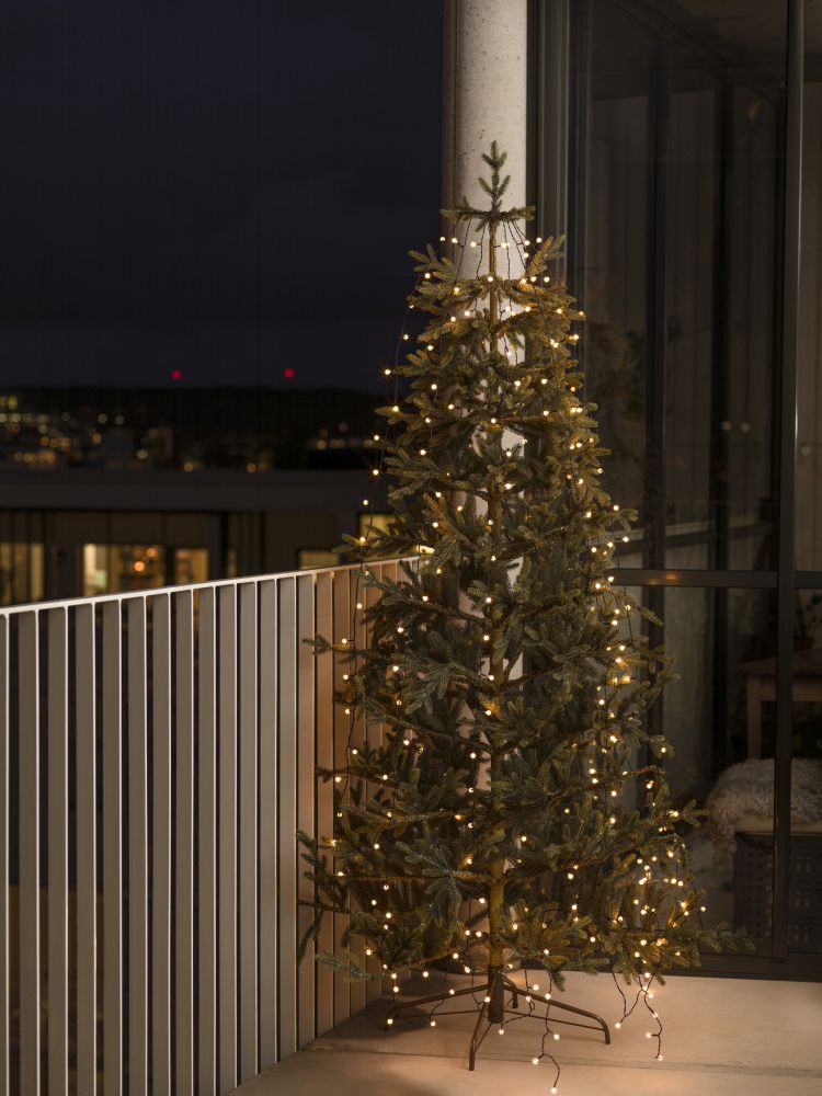 KONSTSMIDE LED-Baummantel »Weihnachtsdeko aussen, Christbaumschmuck«, Ring Ø 11, mit Globes, 8 Stränge à 30 Dioden, vormontiert, 240 Dioden