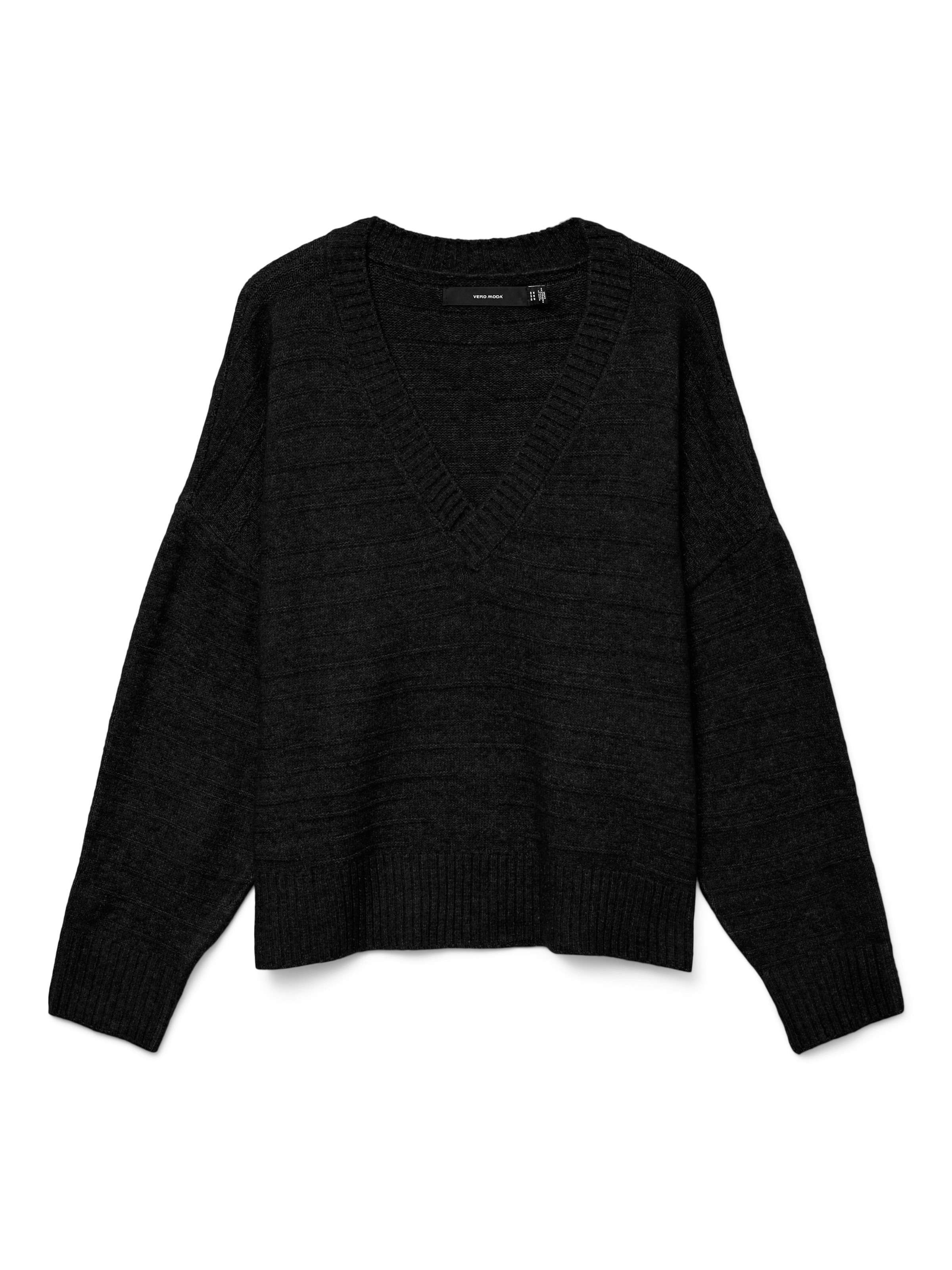 Vero Moda Strickpullover "VMBOOM STRUCTURE LS V-NECK PULLOVER BOO" günstig online kaufen