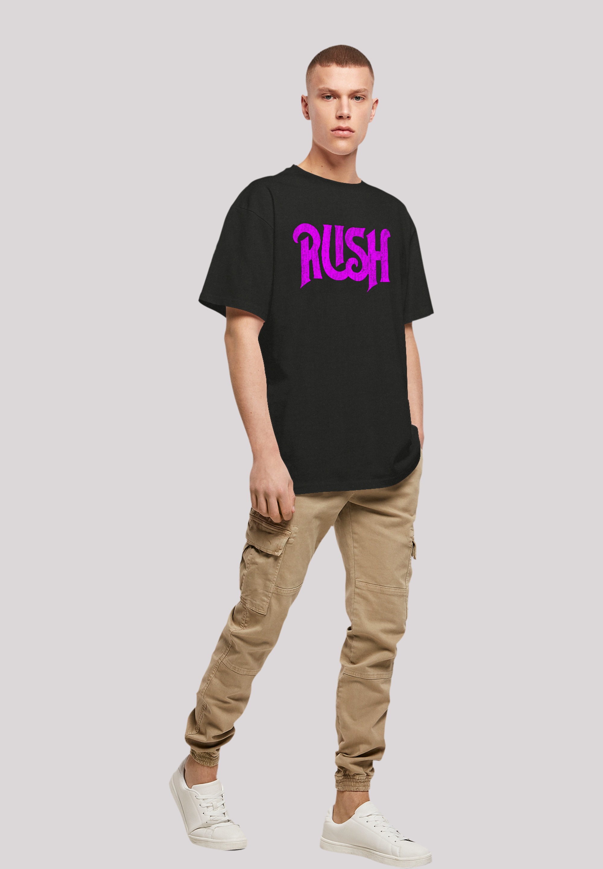 F4NT4STIC T-Shirt »Rush Rock Band Qualität BAUR Distressed Premium Logo«, für | ▷