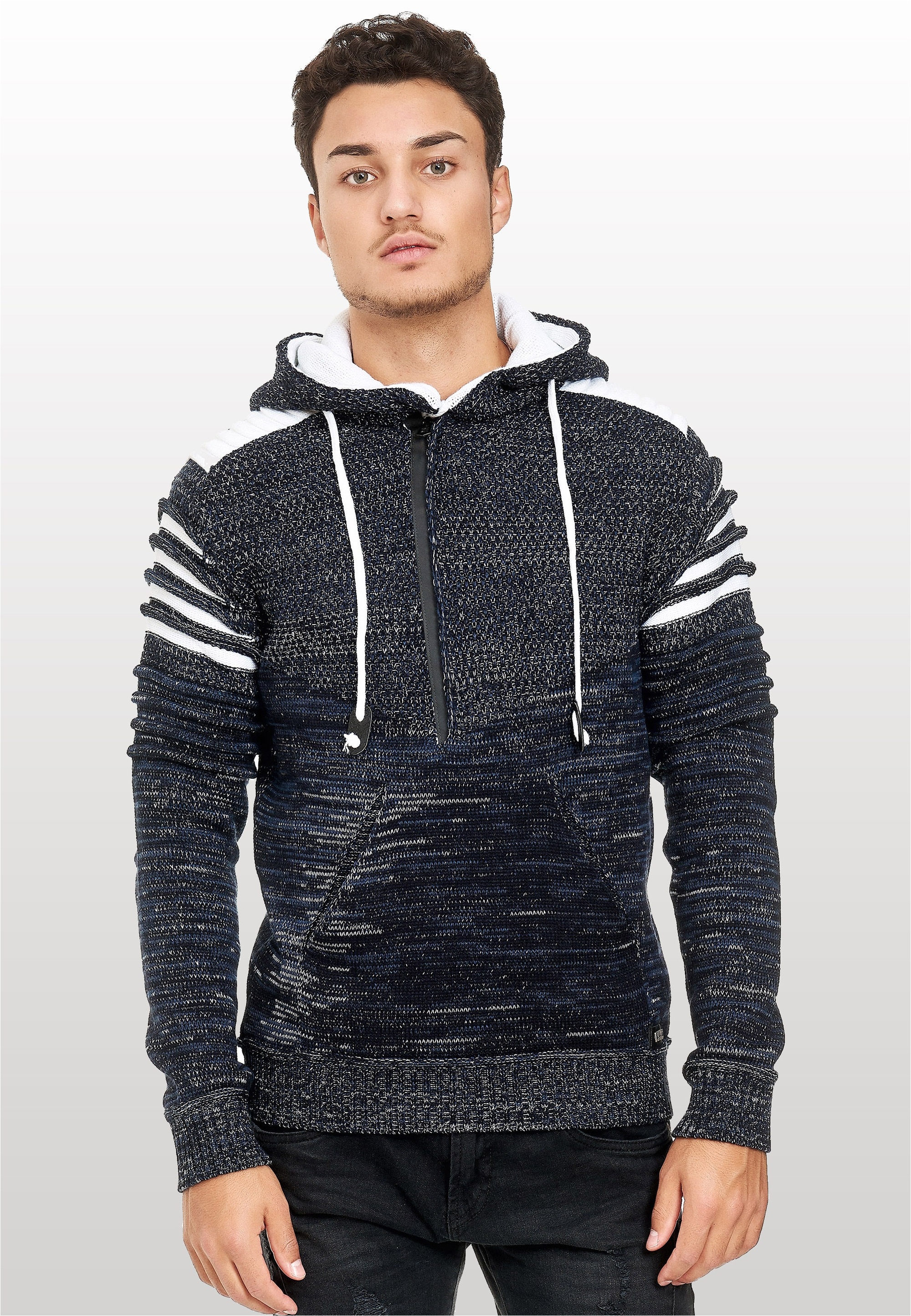 Rusty Neal Kapuzensweatshirt , in modernem Strickdesign
