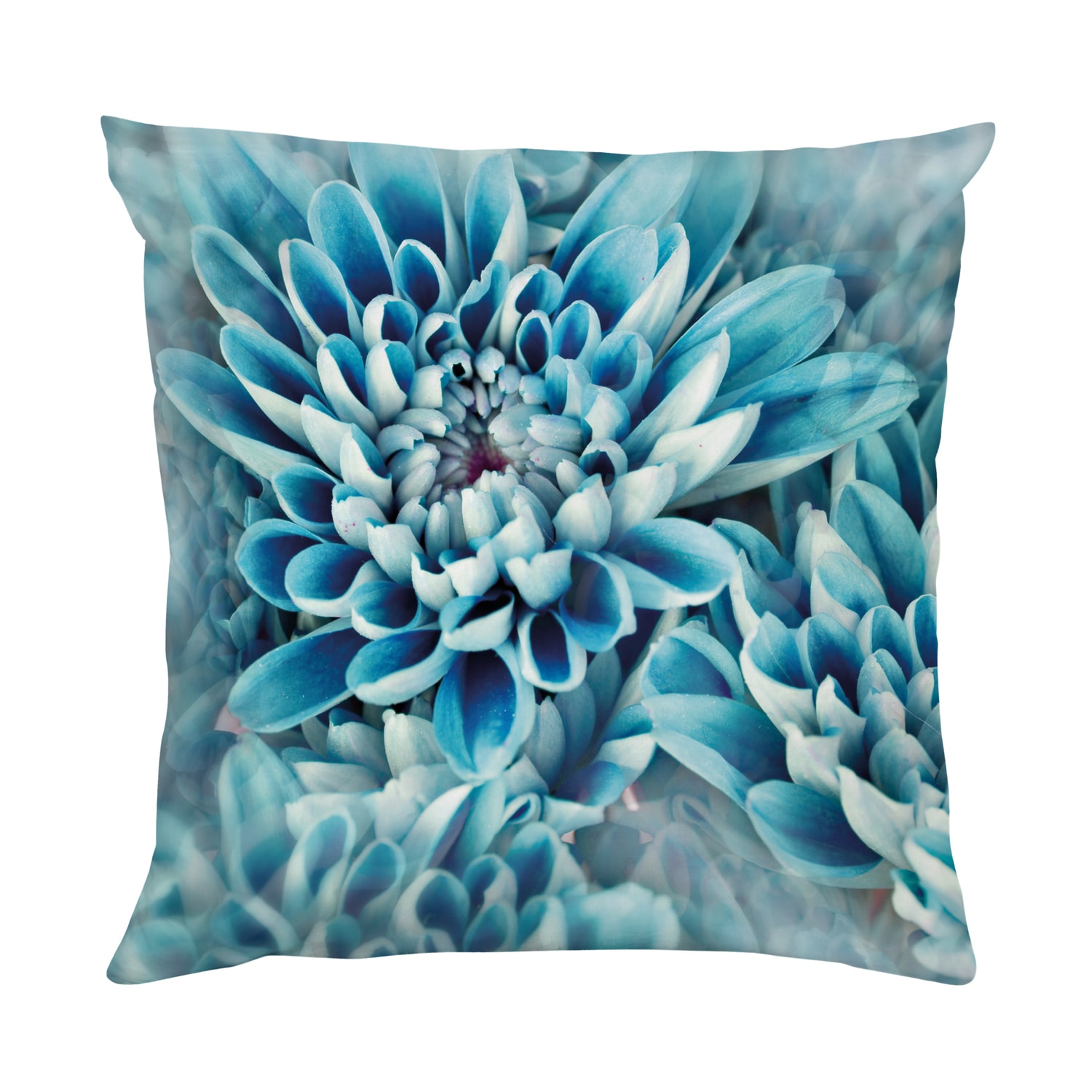 queence Dekokissen "Große Blüte" Beidseitig bedruckte Kissenhülle, Kissen 40x40cm, inkl. Reißverschluss