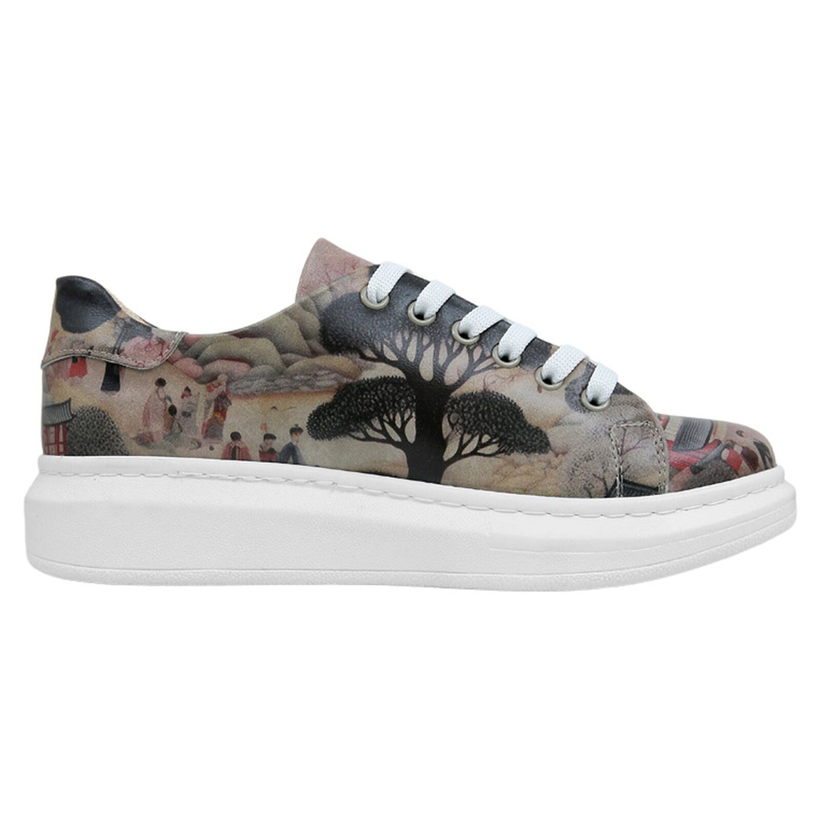 Thumbnail - DOGO Plateausneaker "Myra Low-Top Sneaker Bear With A Balloon Damen Sneaker", Handgefertigt