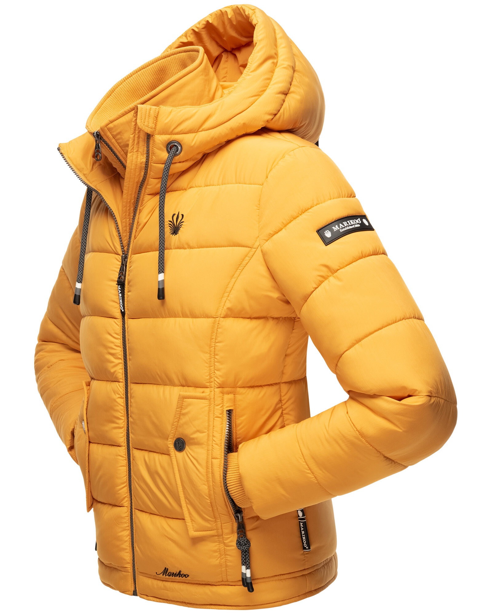 Outdoorjacke MARIKOO "Taisaa Pri", Damen, Gr. S, gelb, Obermaterial: 100% Polyester; Innenseite: 100% Polyester; Futter: 100% Polyester; Wattierung: 100% Polyester, Jacken Outdoorjacke, mit hochstehendem Kragen 3
